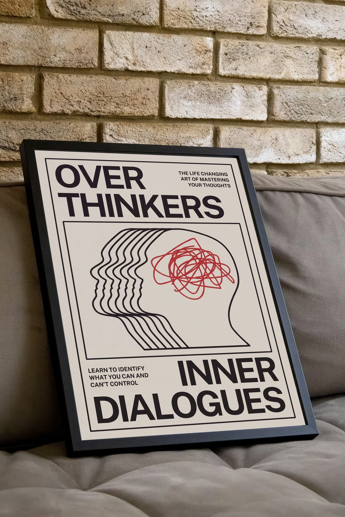 Aşırı Düşünenlerin İç Sesi Poster – Siyah Çerçeveli Tablo