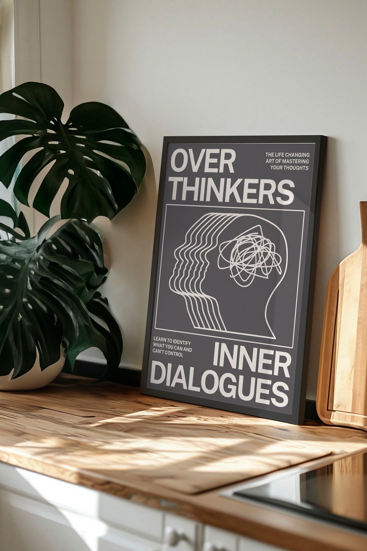Aşırı Düşünenler İç Diyaloglar Poster – Siyah Çerçeveli Tablo