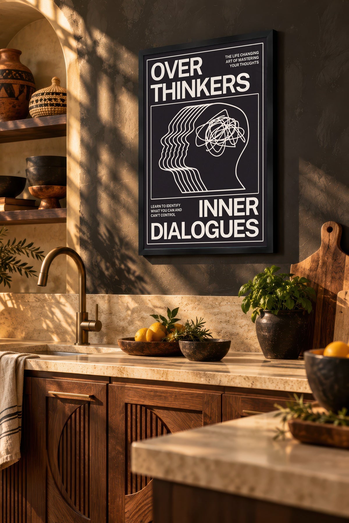 Aşırı Düşünenler İç Diyaloglar Poster – Siyah Çerçeveli Tablo
