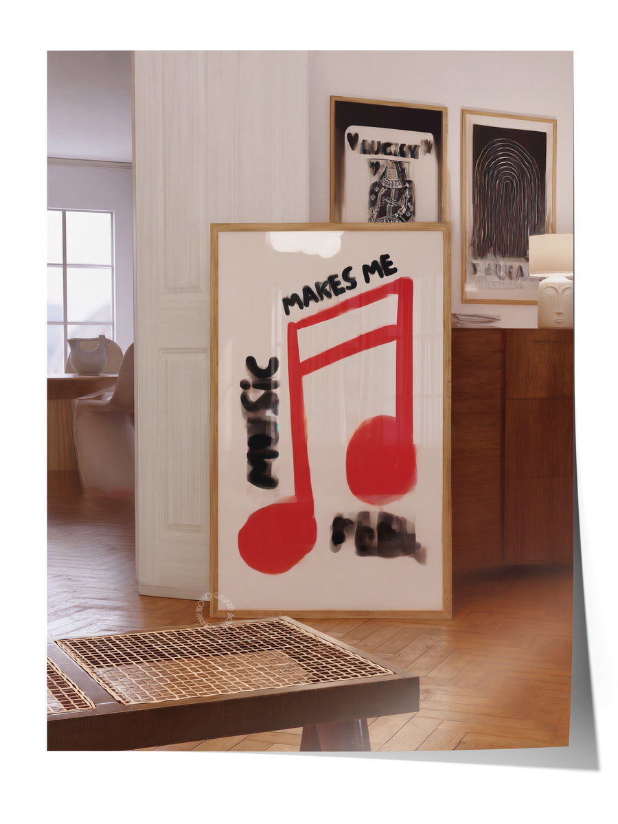 Müzik Ruhu Nota Kompozisyonu Çerçevesiz Poster