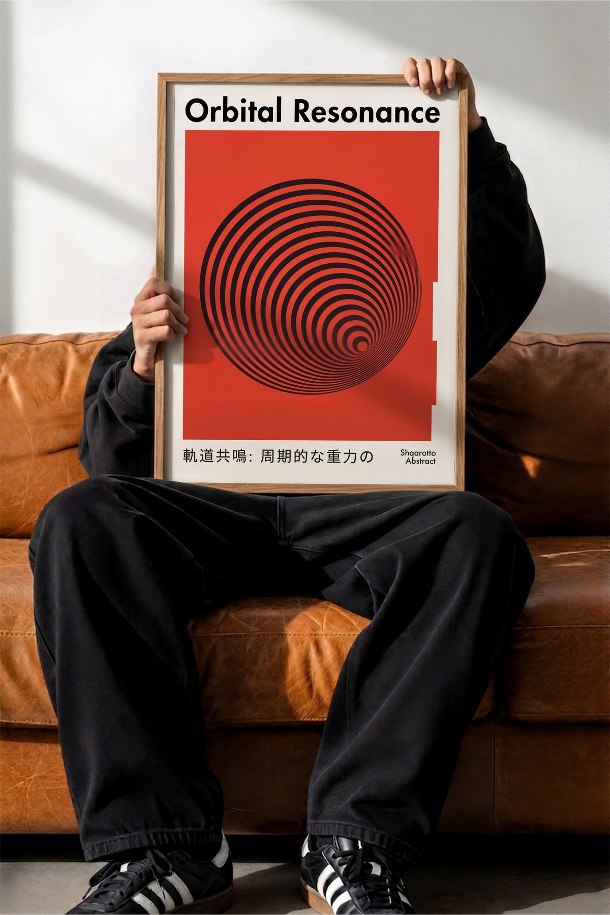 Yörünge Rezonansı Spiral Deseni Poster – Ahşap Çerçeveli Tablo