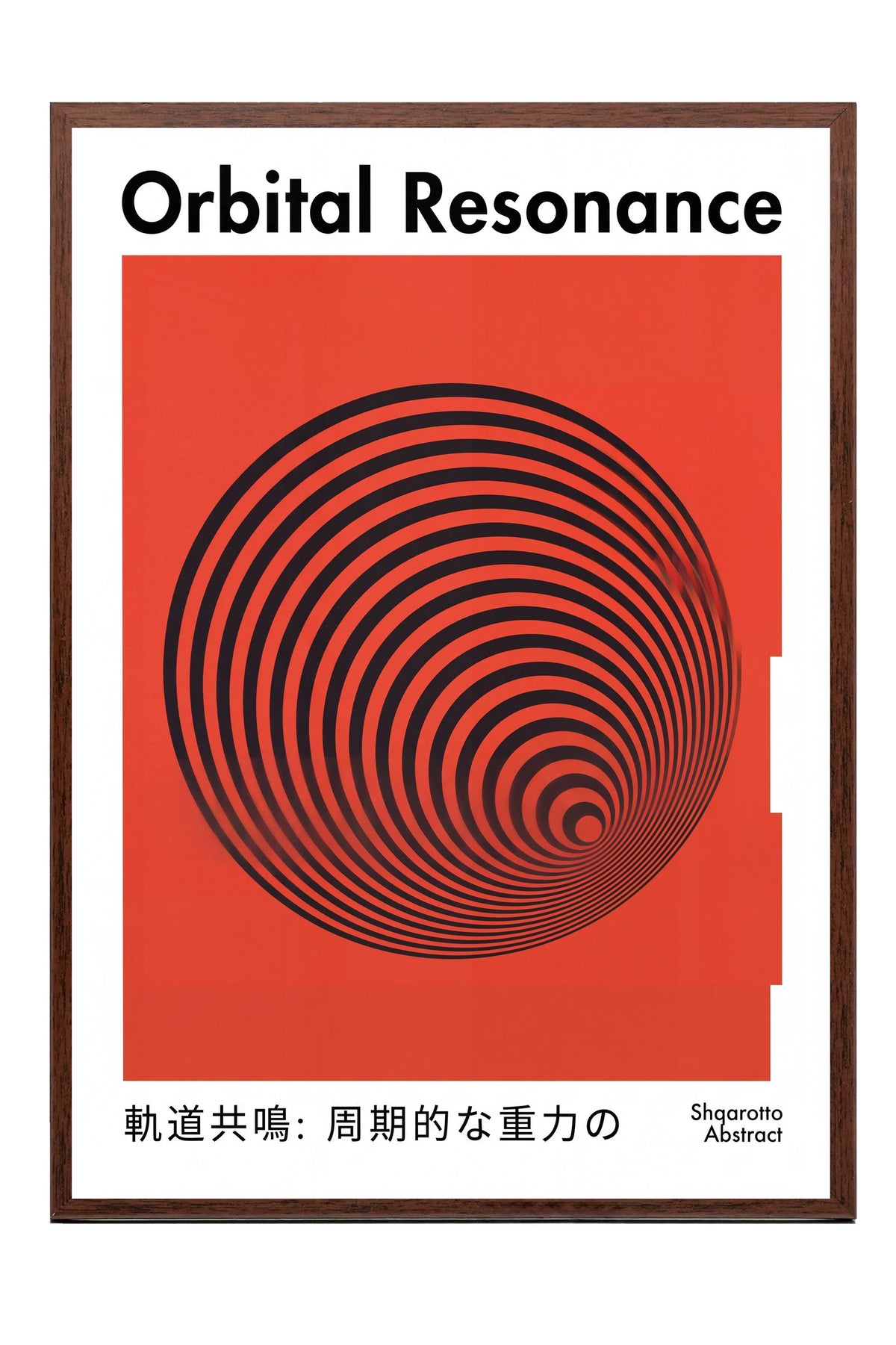 Yörünge Rezonansı Spiral Deseni Poster – Kahverengi Çerçeveli Tablo