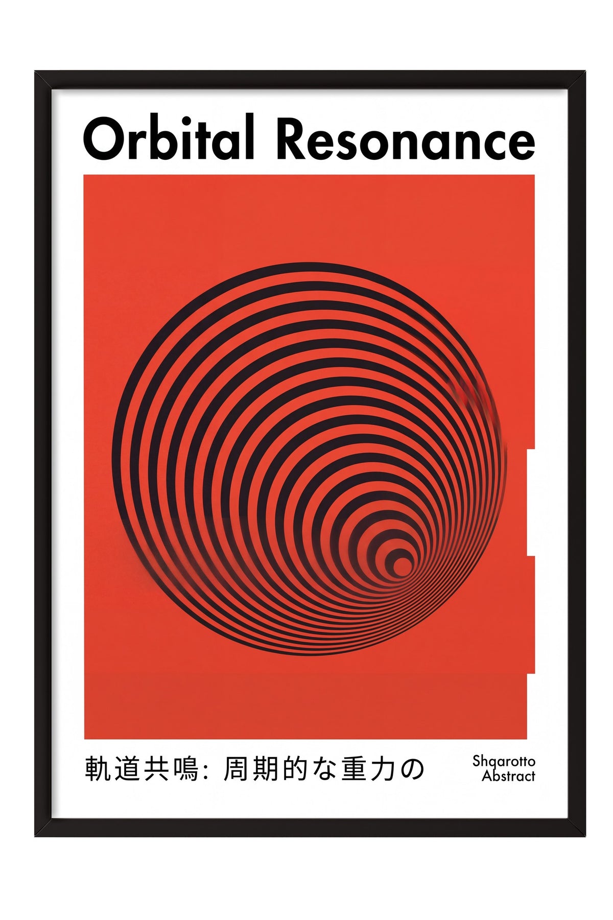 Yörünge Rezonansı Spiral Deseni Poster – Siyah Çerçeveli Tablo