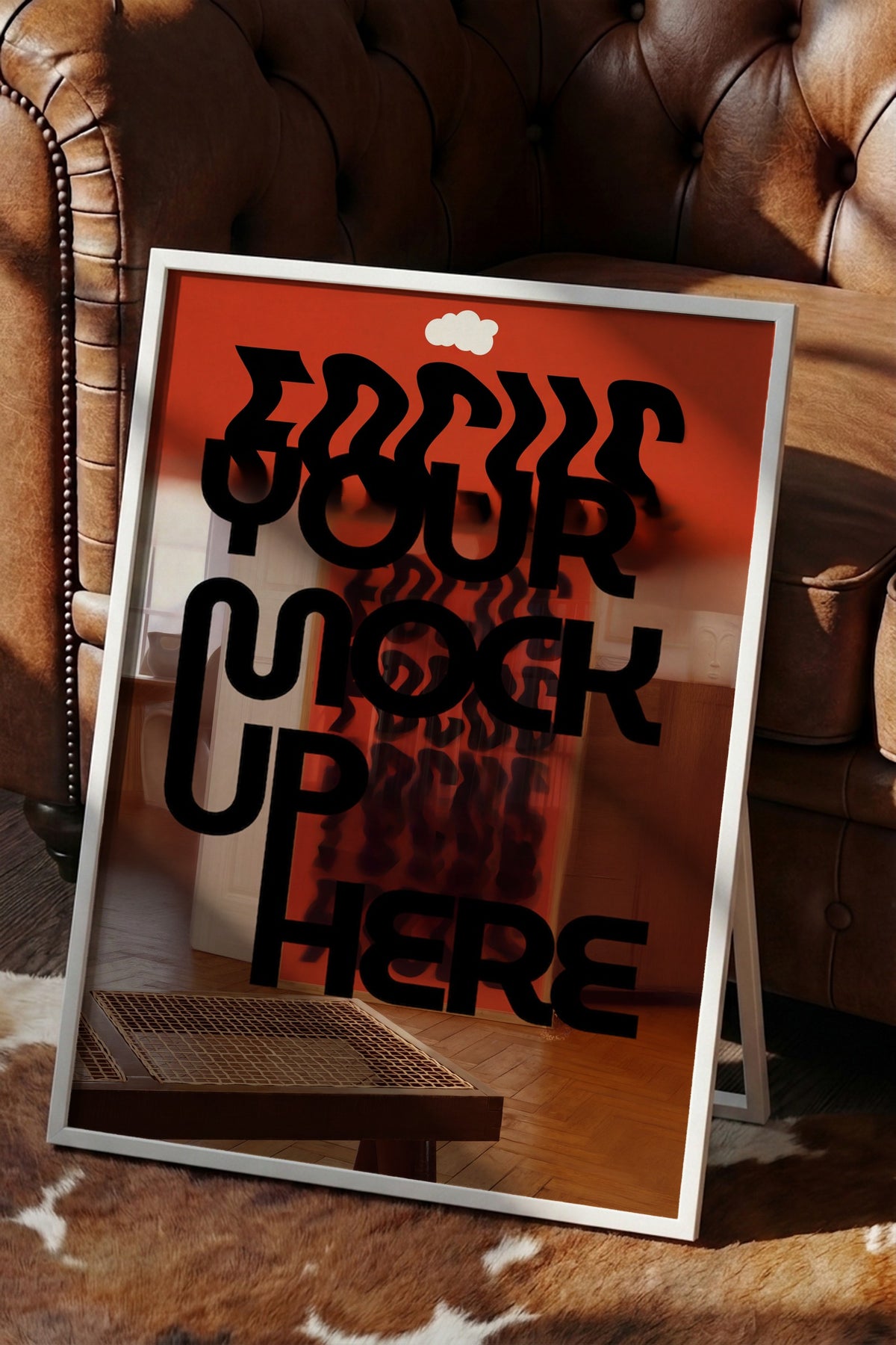 Odak Yazı Kompozisyonu Poster – Beyaz Çerçeveli Tablo