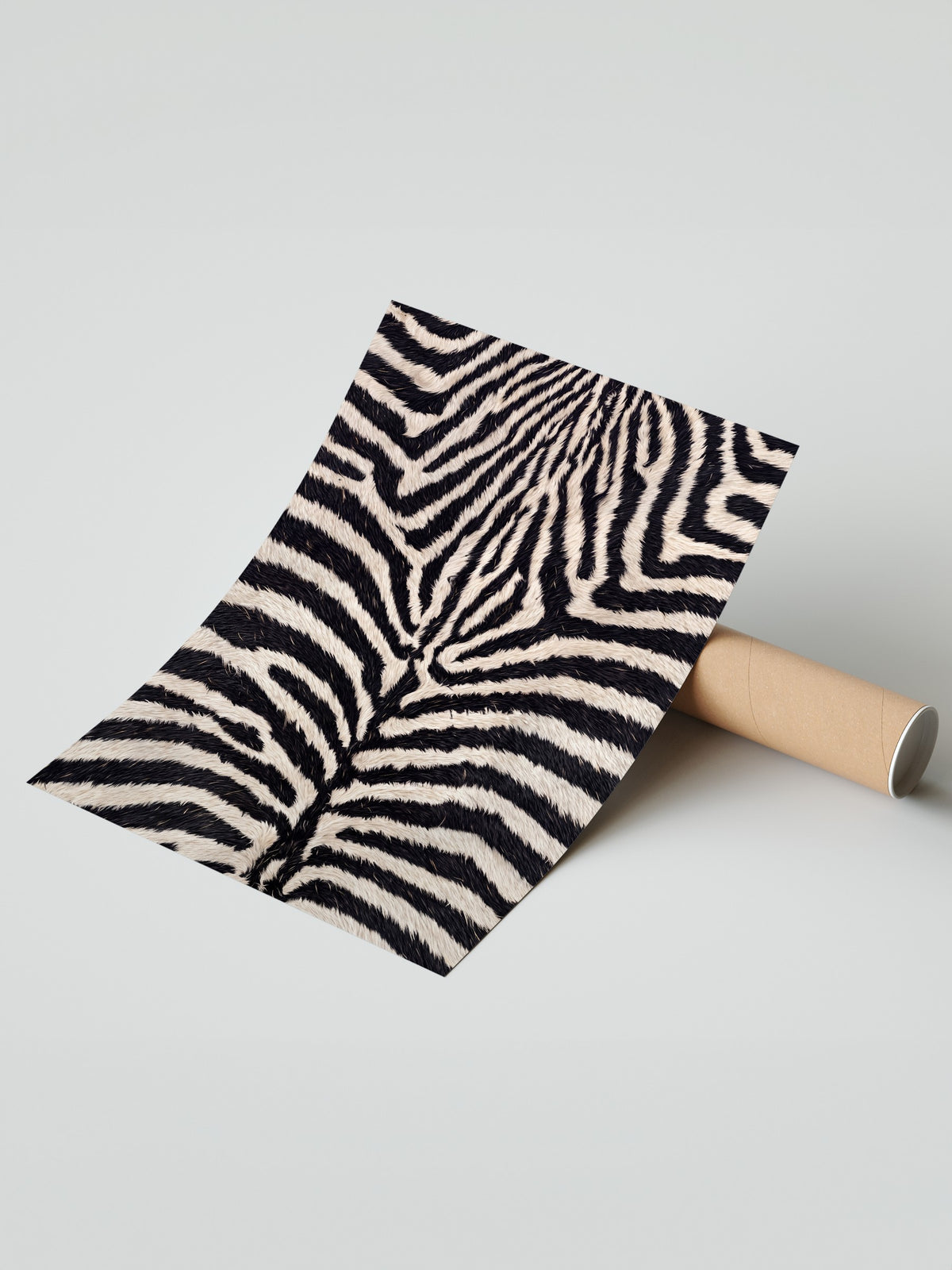 Zebra Deseni Doku Çerçevesiz Poster