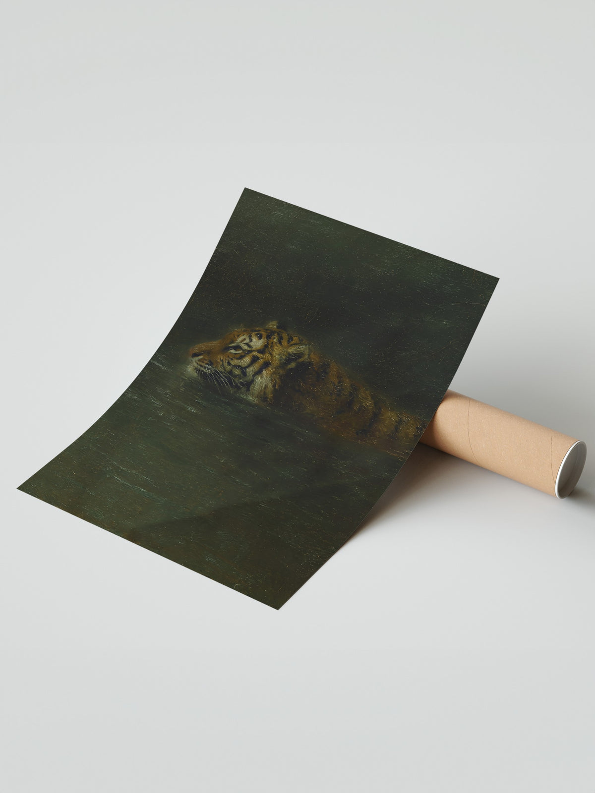 Suda Yüzen Kaplan Çerçevesiz Poster