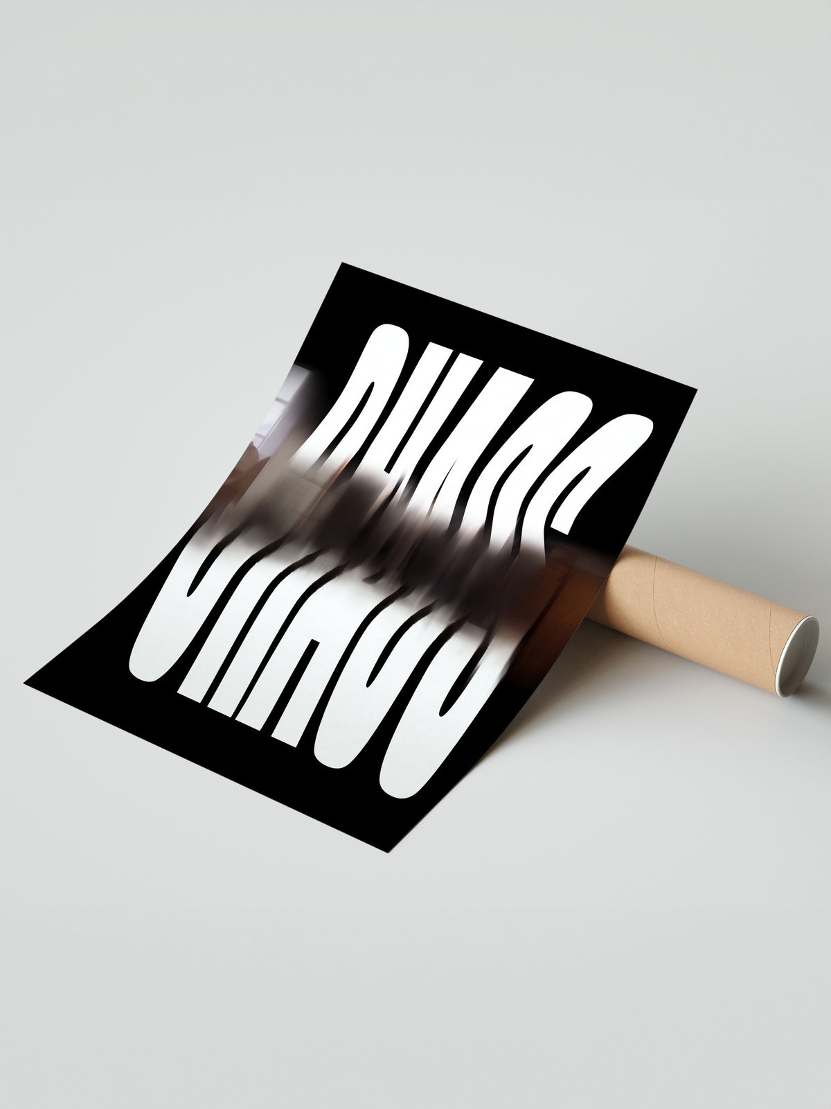 Bulanık Kaos Yazısı Çerçevesiz Poster
