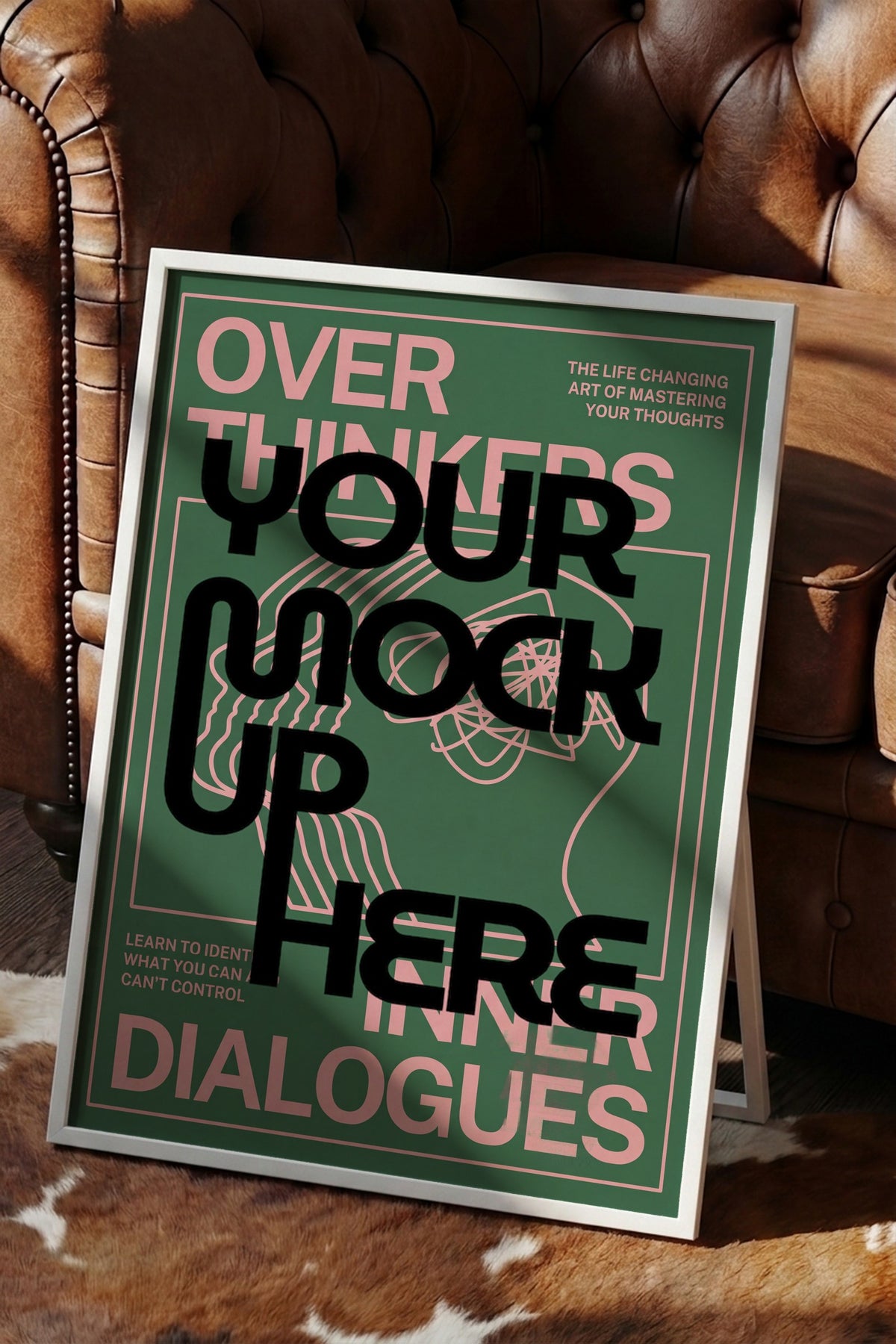 Fazla Düşünenler İç Diyaloglar Poster – Beyaz Çerçeveli Tablo