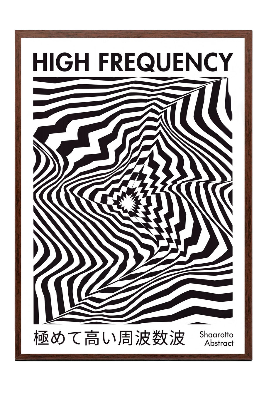 High Frequency Poster – Kahverengi Çerçeveli Tablo