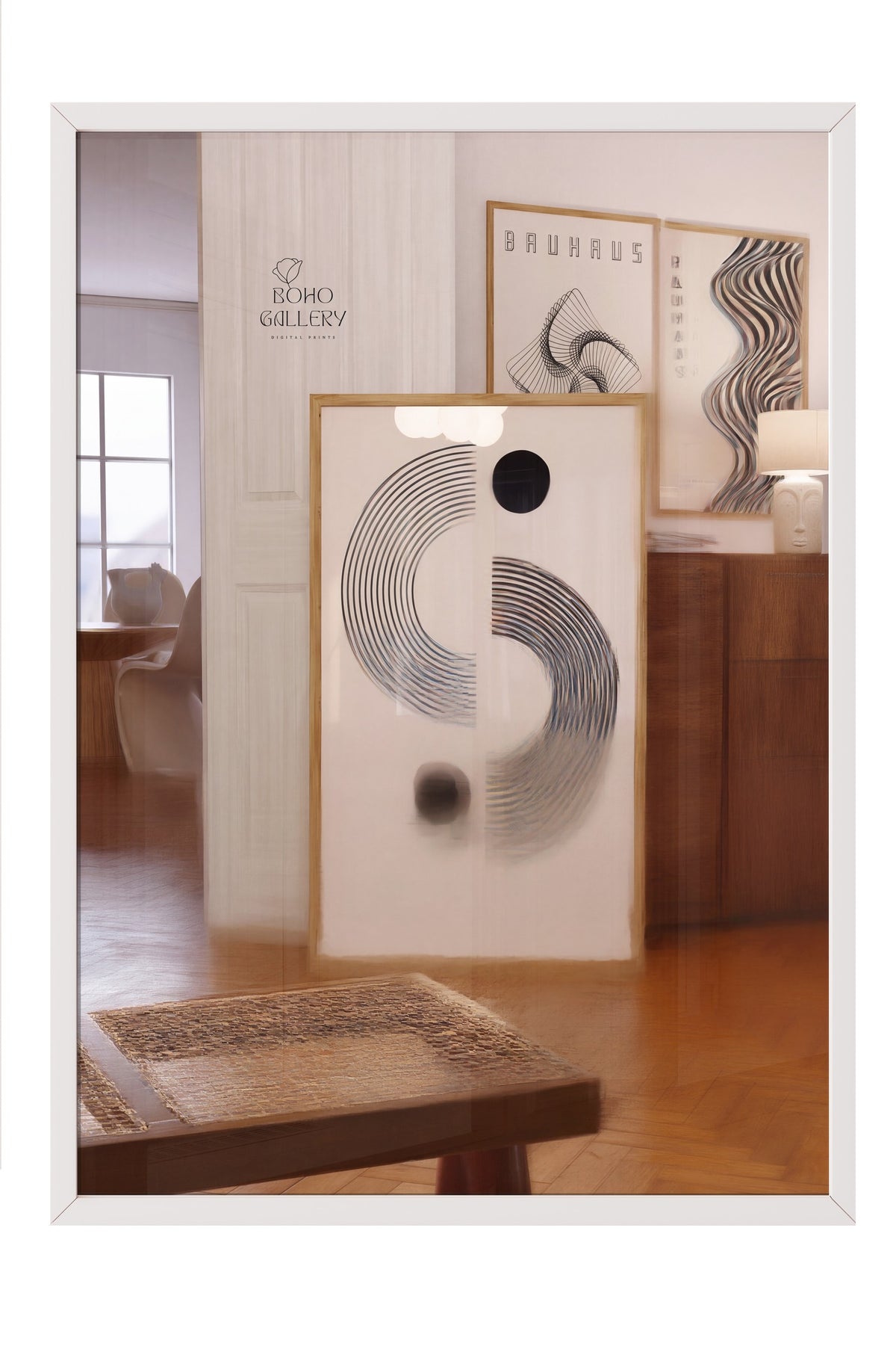 Bauhaus Ritim Serisi Poster – Beyaz Çerçeveli Tablo