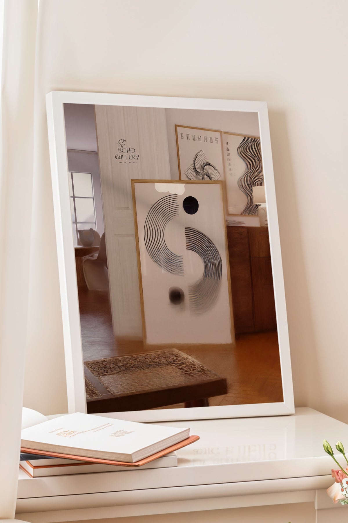 Bauhaus Ritim Serisi Poster – Beyaz Çerçeveli Tablo