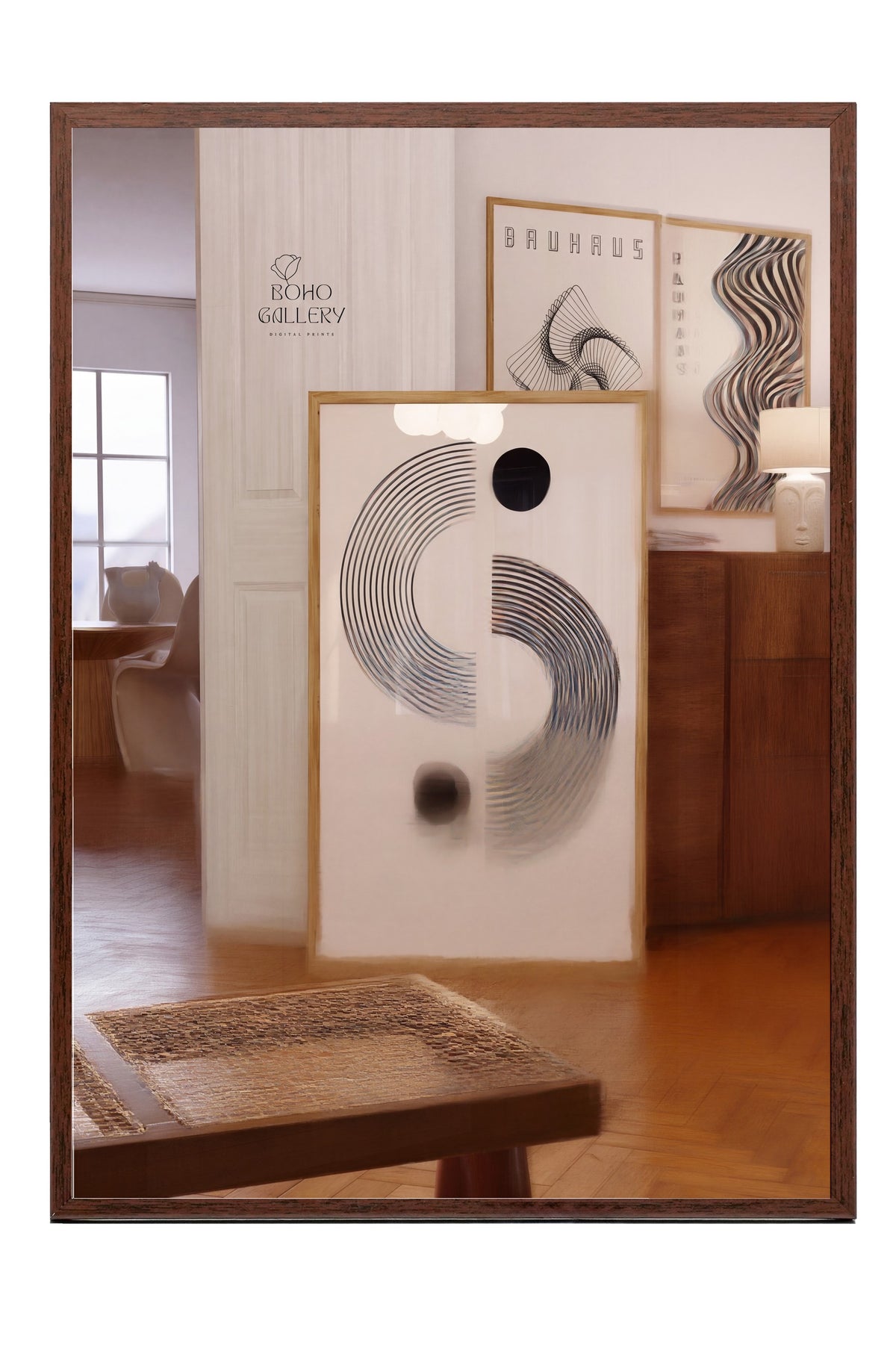 Bauhaus Ritim Serisi Poster – Kahverengi Çerçeveli Tablo