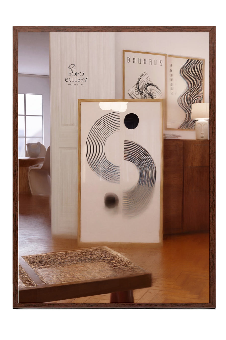 Bauhaus Ritim Serisi Poster – Kahverengi Çerçeveli Tablo