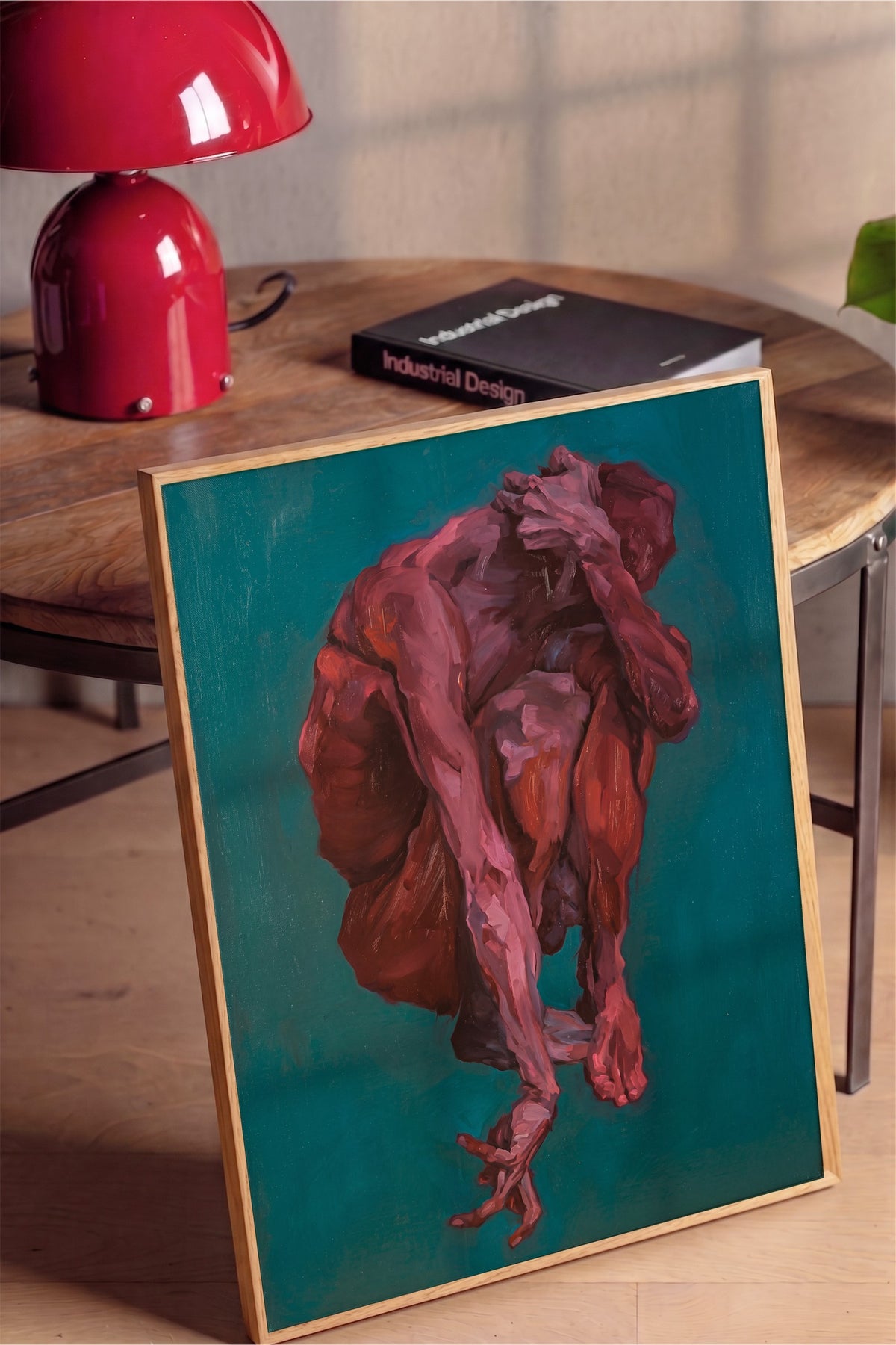 Kıvrılmış Beden Figürü Poster – Ahşap Çerçeveli Tablo