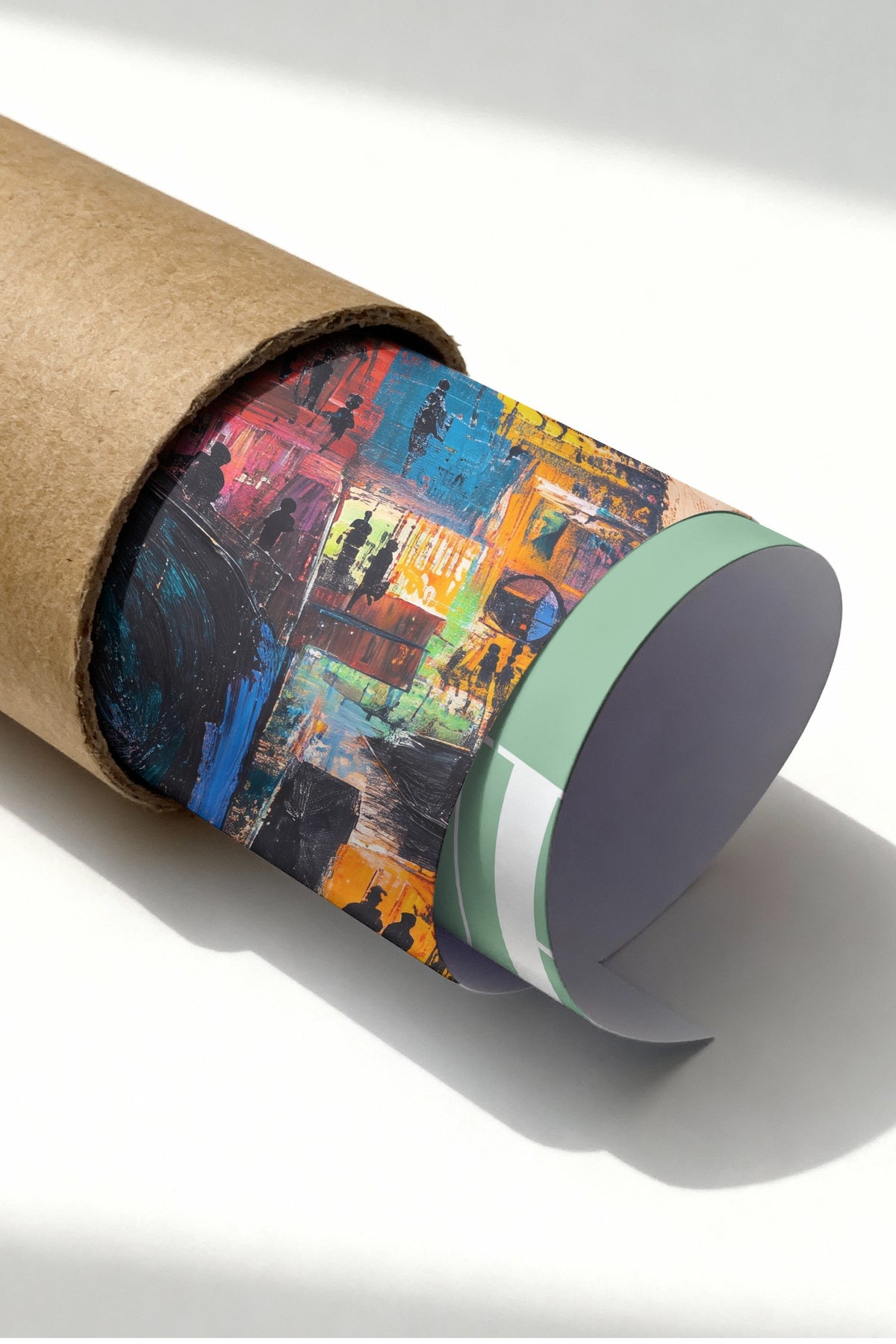 Renkli Yüz Portresi Soyut Sanat Çerçevesiz Poster