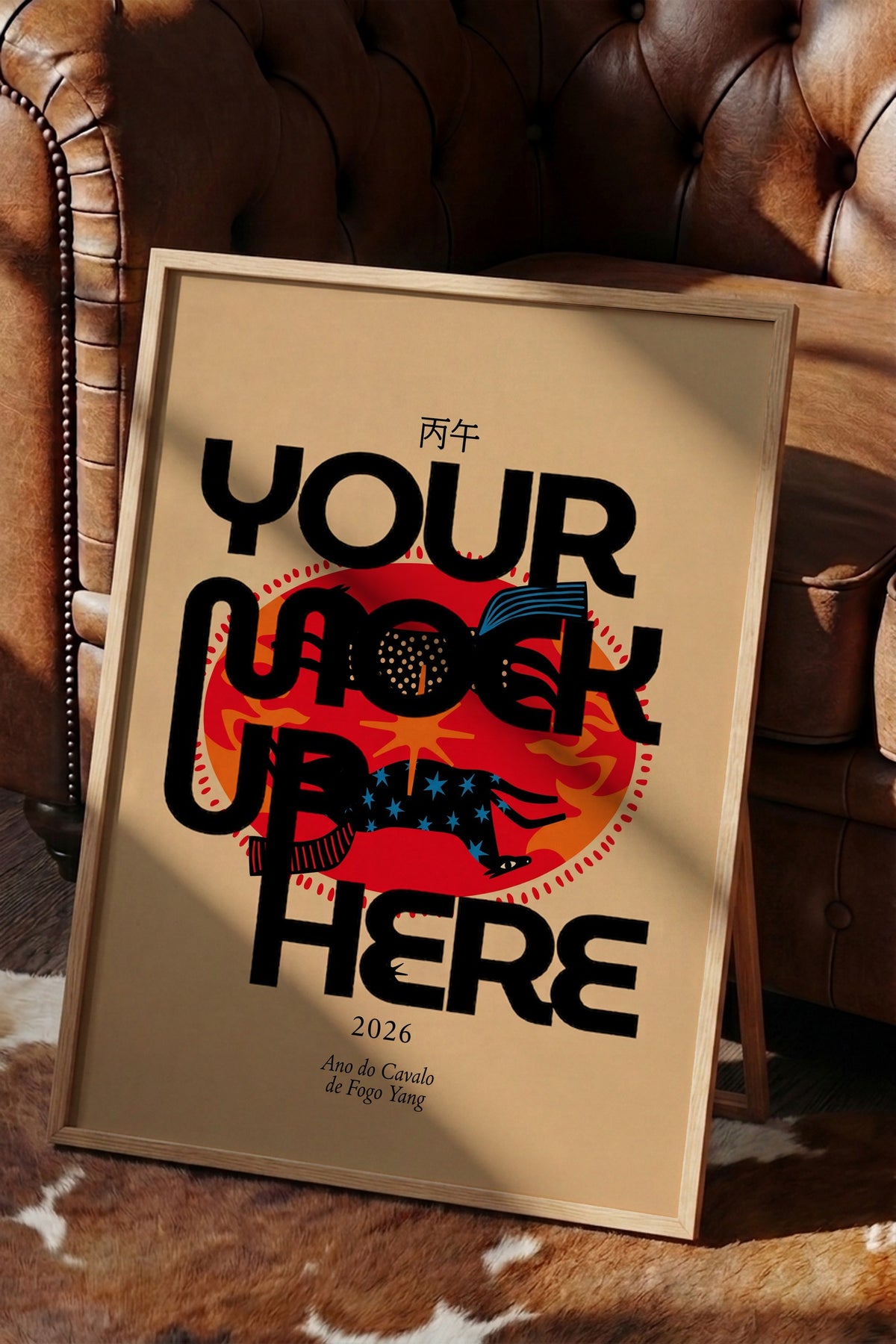 Ateş Atının Yıldızları Poster – Ahşap Çerçeveli Tablo
