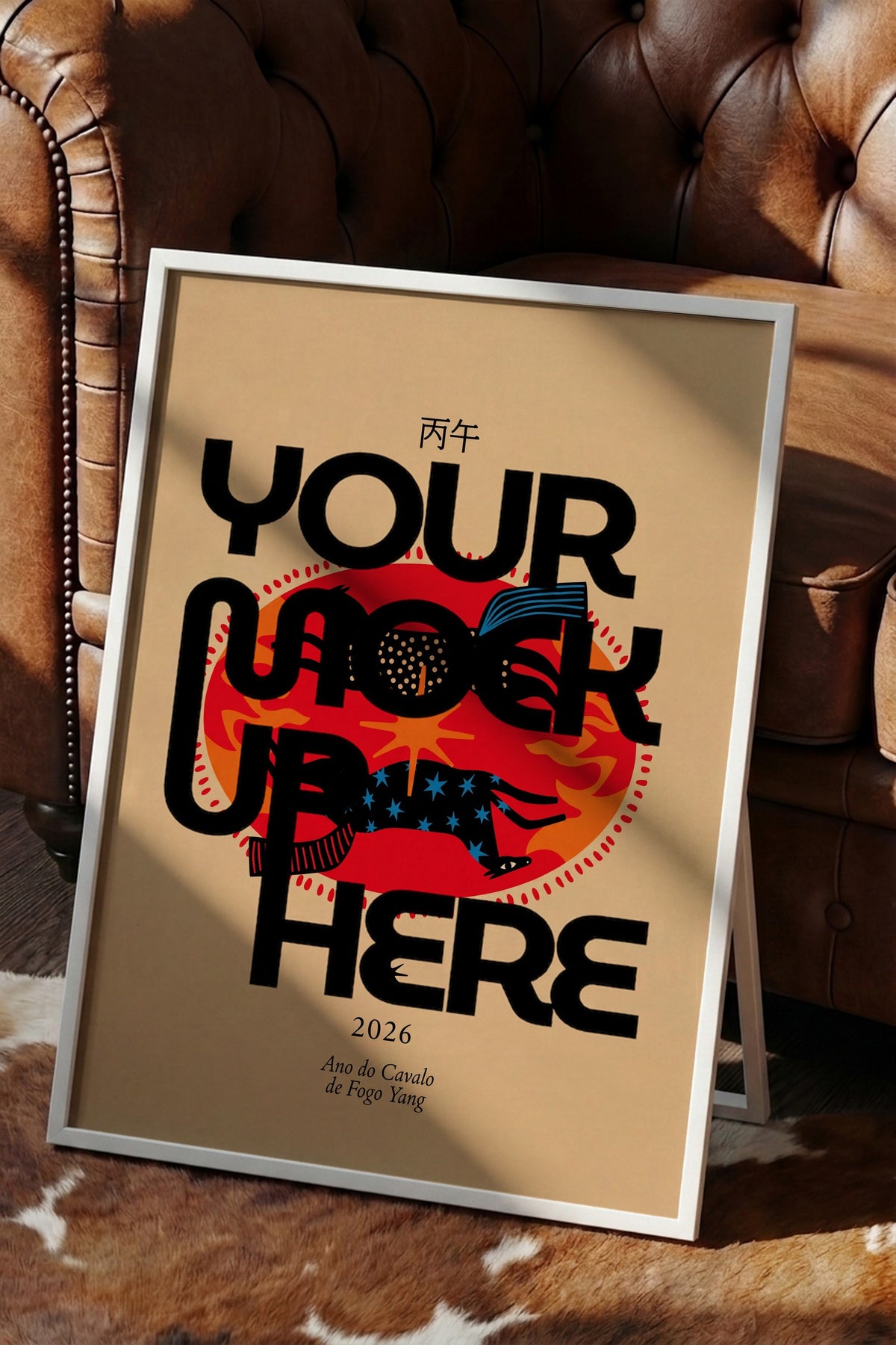 Ateş Atının Yıldızları Poster – Beyaz Çerçeveli Tablo