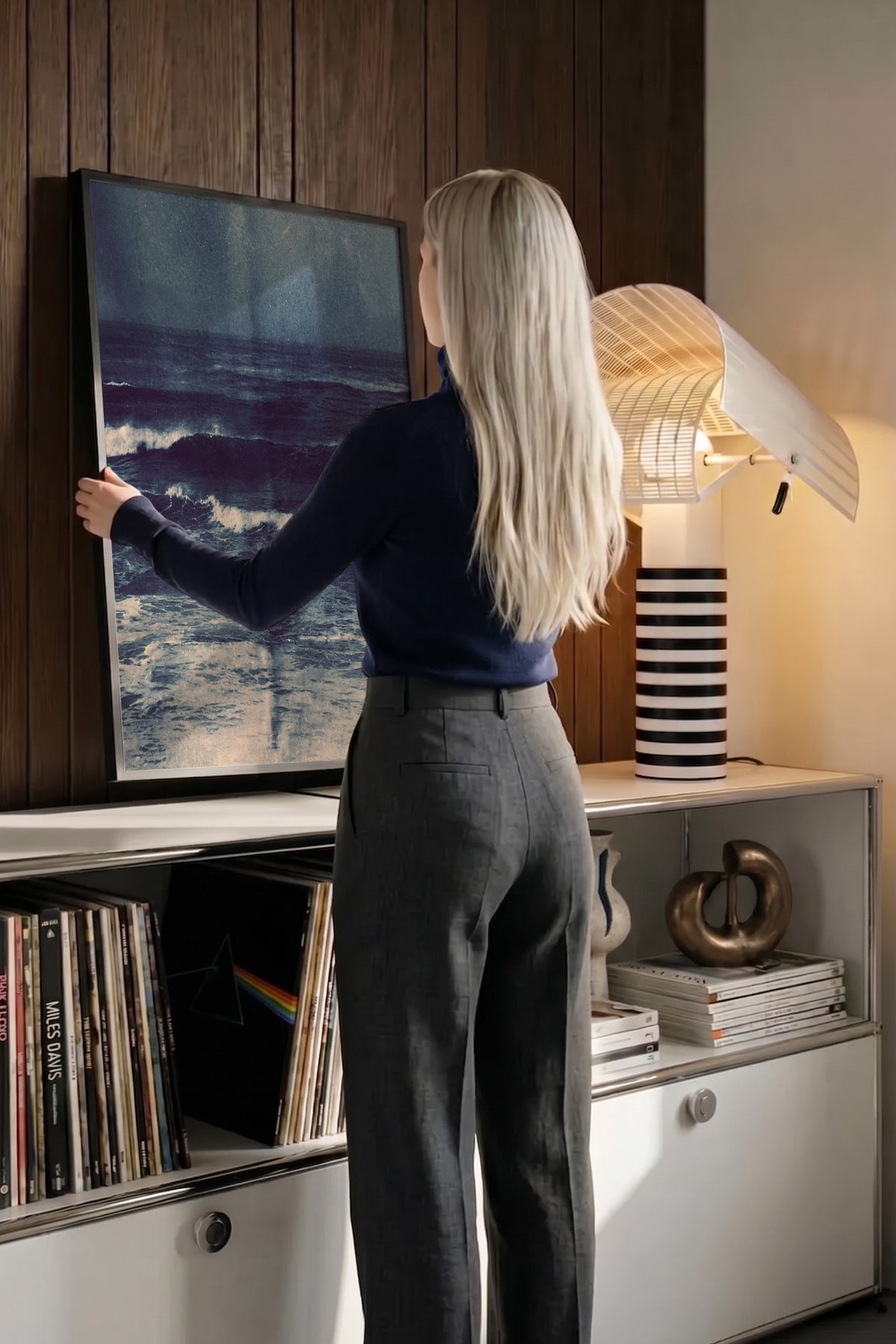 Fırtınalı Deniz Manzarası Poster – Siyah Çerçeveli Tablo