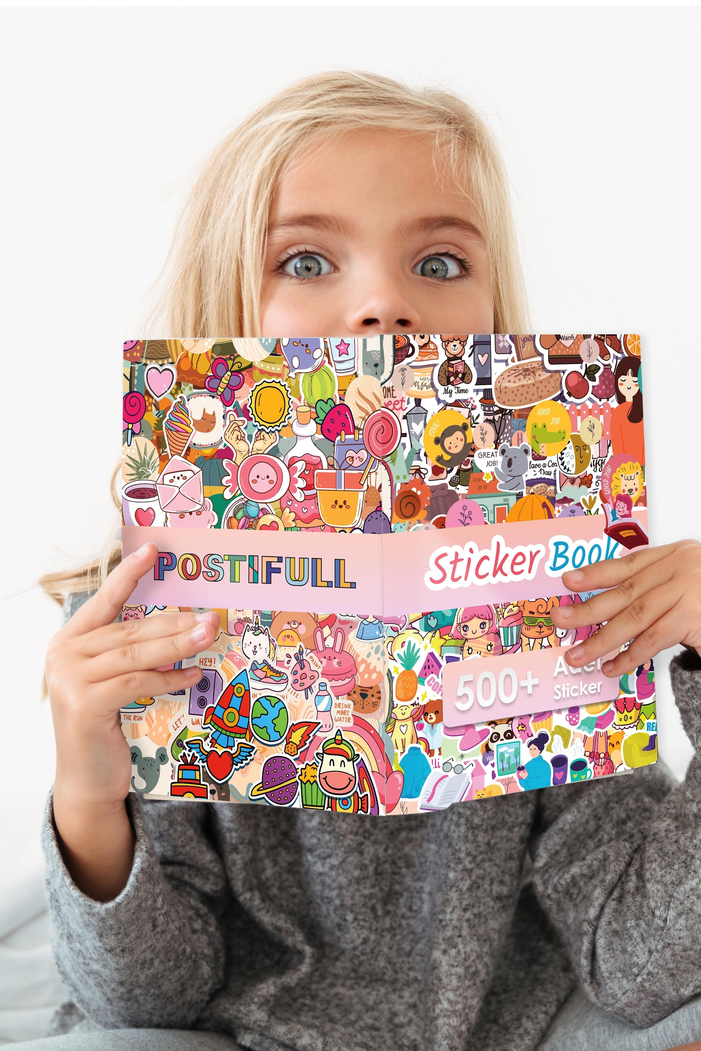 500+ Adet Yapışkanlı Etiket, 16 Sayfa Sticker Book, Ajanda, Bullet Journal, Günlük, Laptop