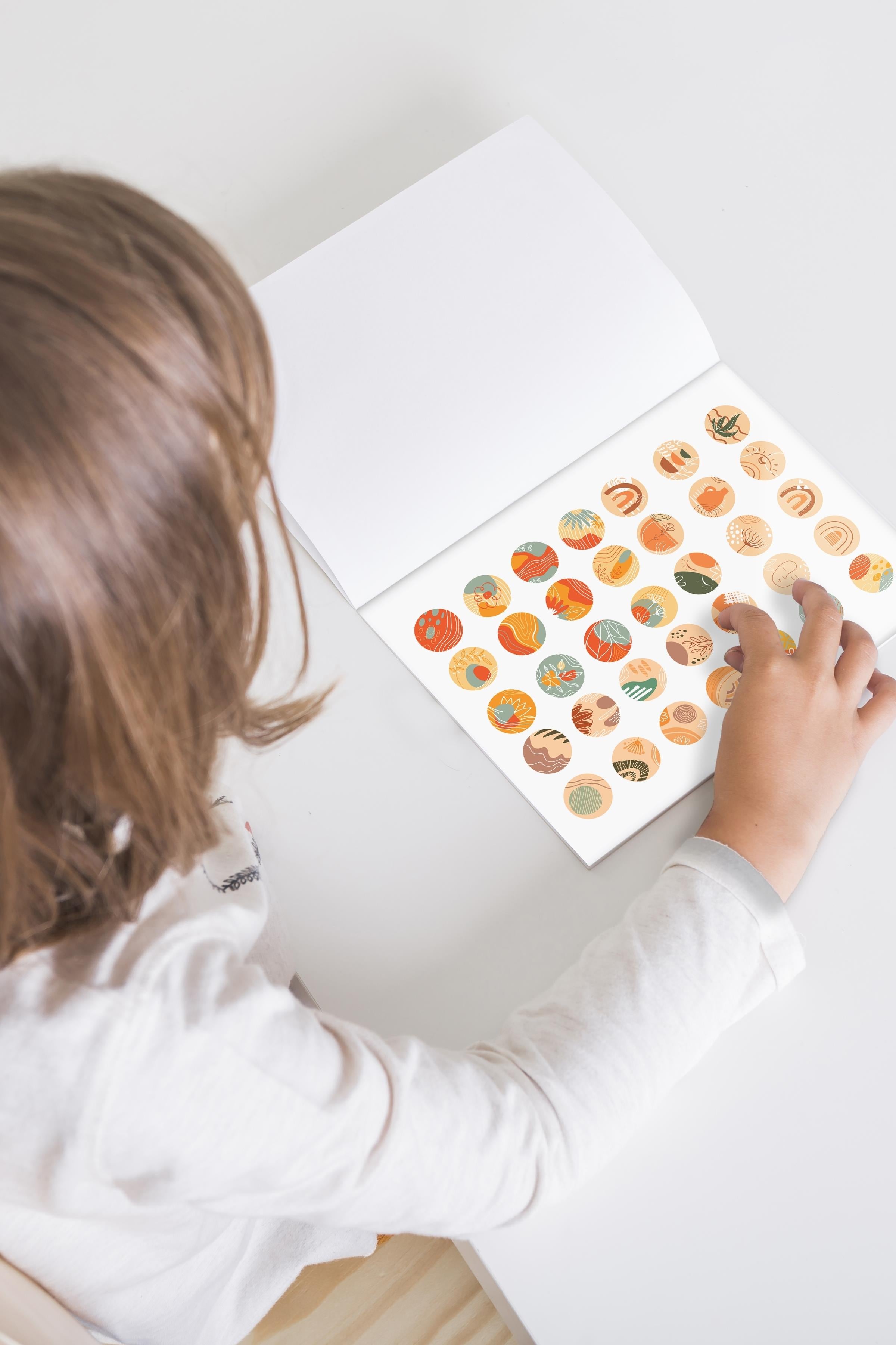 500+ Adet Yapışkanlı Etiket, 16 Sayfa Sticker Book, Ajanda, Bullet Journal, Günlük, Laptop
