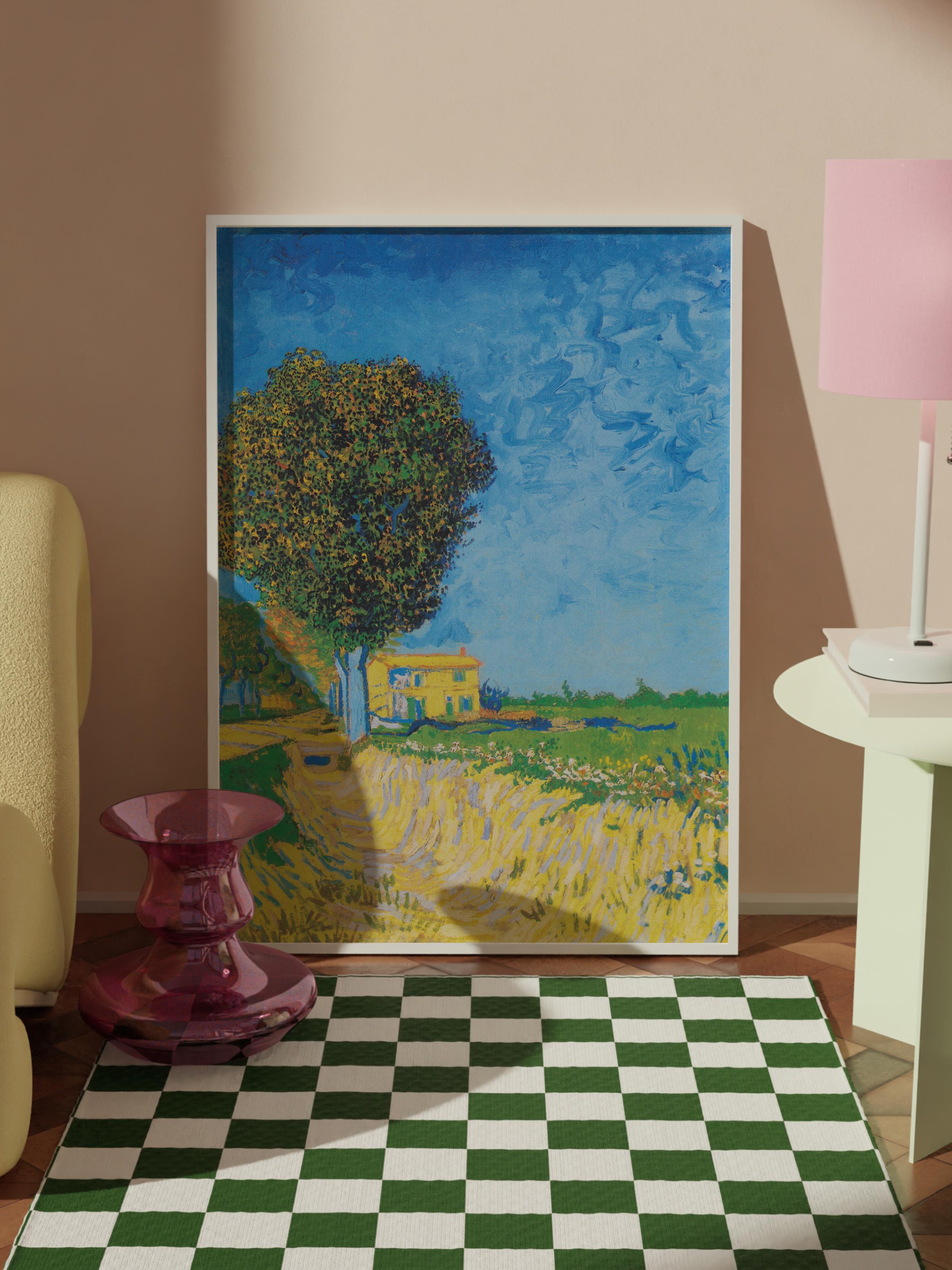 Van Gogh Tablo Seti, 3 Adet Beyaz Çerçeve ve Sanat Serisi Poster - Yatak Odası, Mutfak, Salon Dekoru