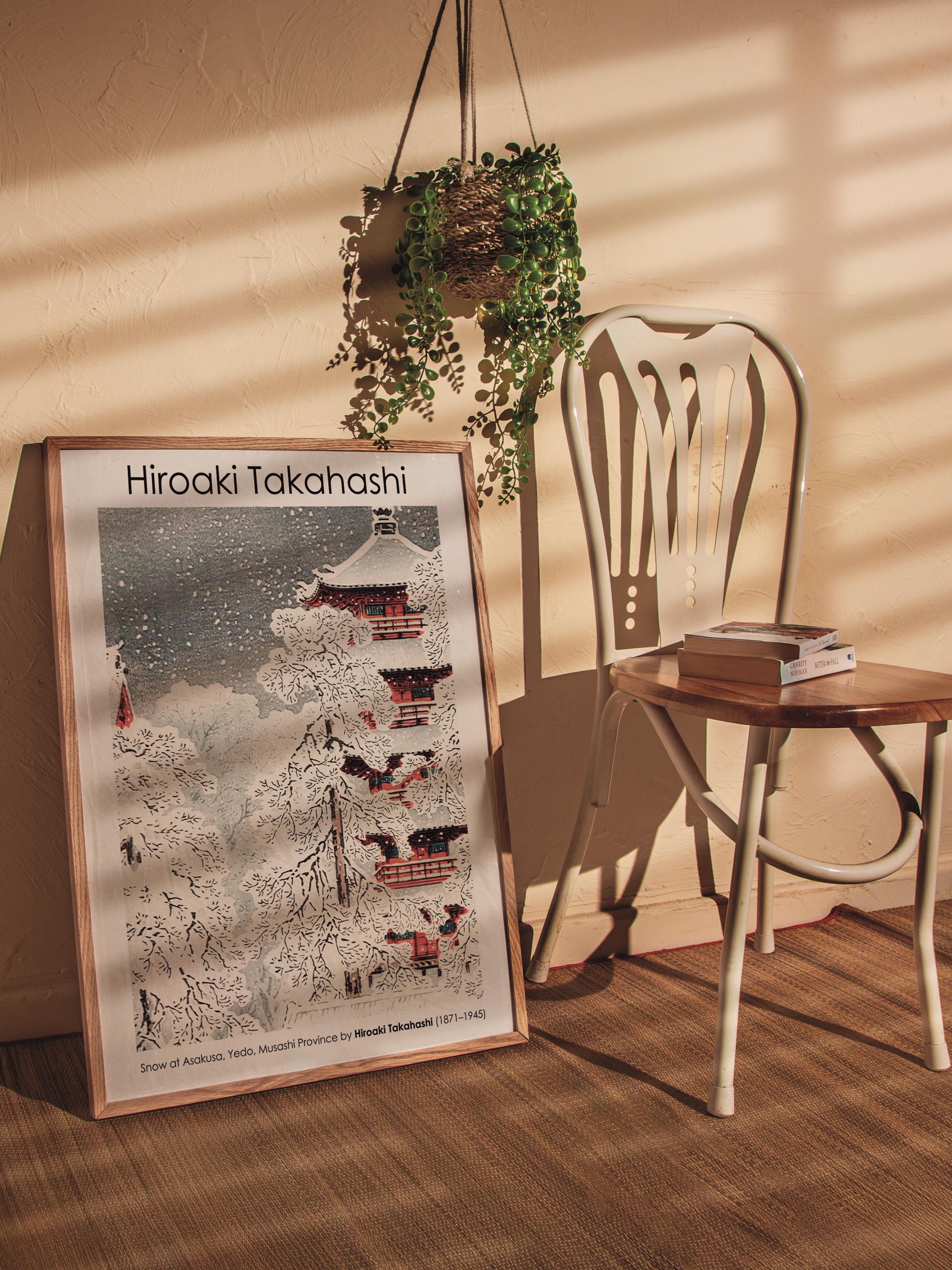 Japon Sanatı Tablo Seti, 3 Adet Ahşap Çerçeve ve Hokusai Poster - Yatak Odası, Mutfak, Salon Dekoru