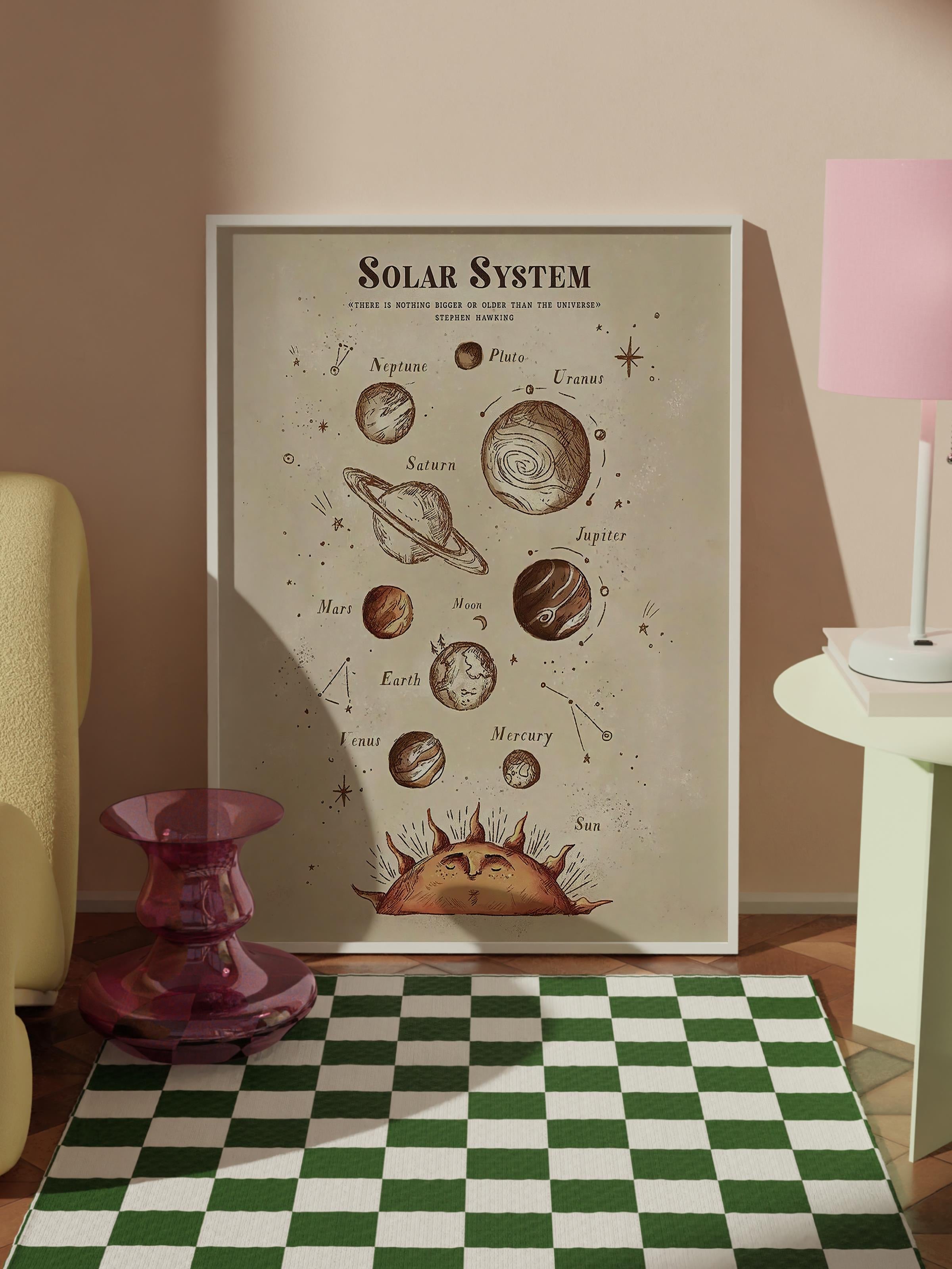 Vintage Tablo Seti, 3 Adet Beyaz Çerçeve ve Poster - Yatak Odası, Mutfak, Salon Duvar Dekorasyon