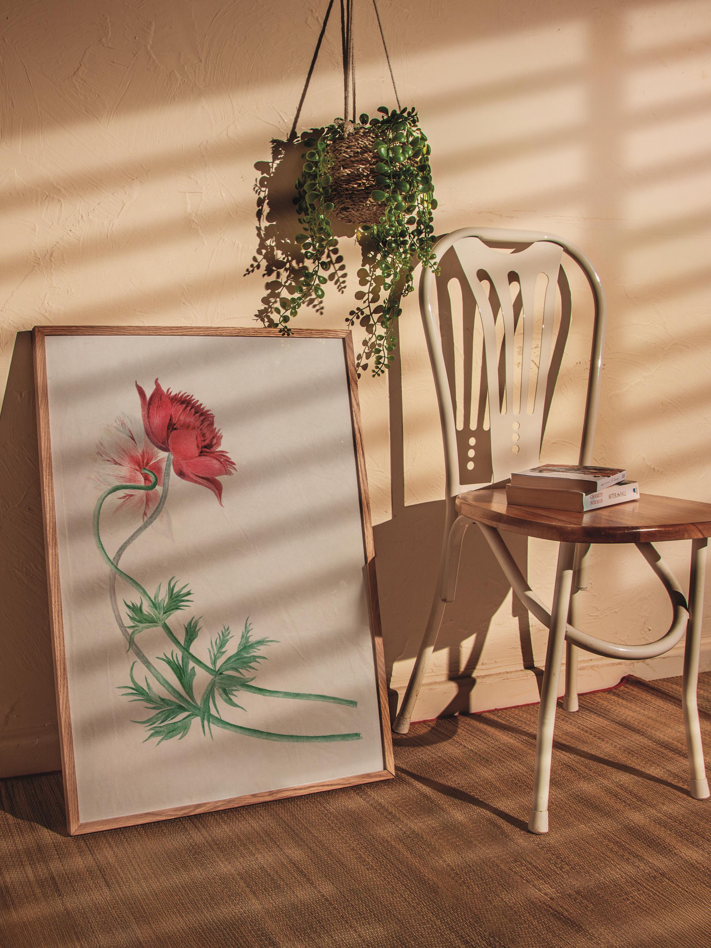 Vintage Tablo Seti, 3 Adet Ahşap Çerçeve ve Poster - Yatak Odası, Mutfak, Salon Duvar Dekoru