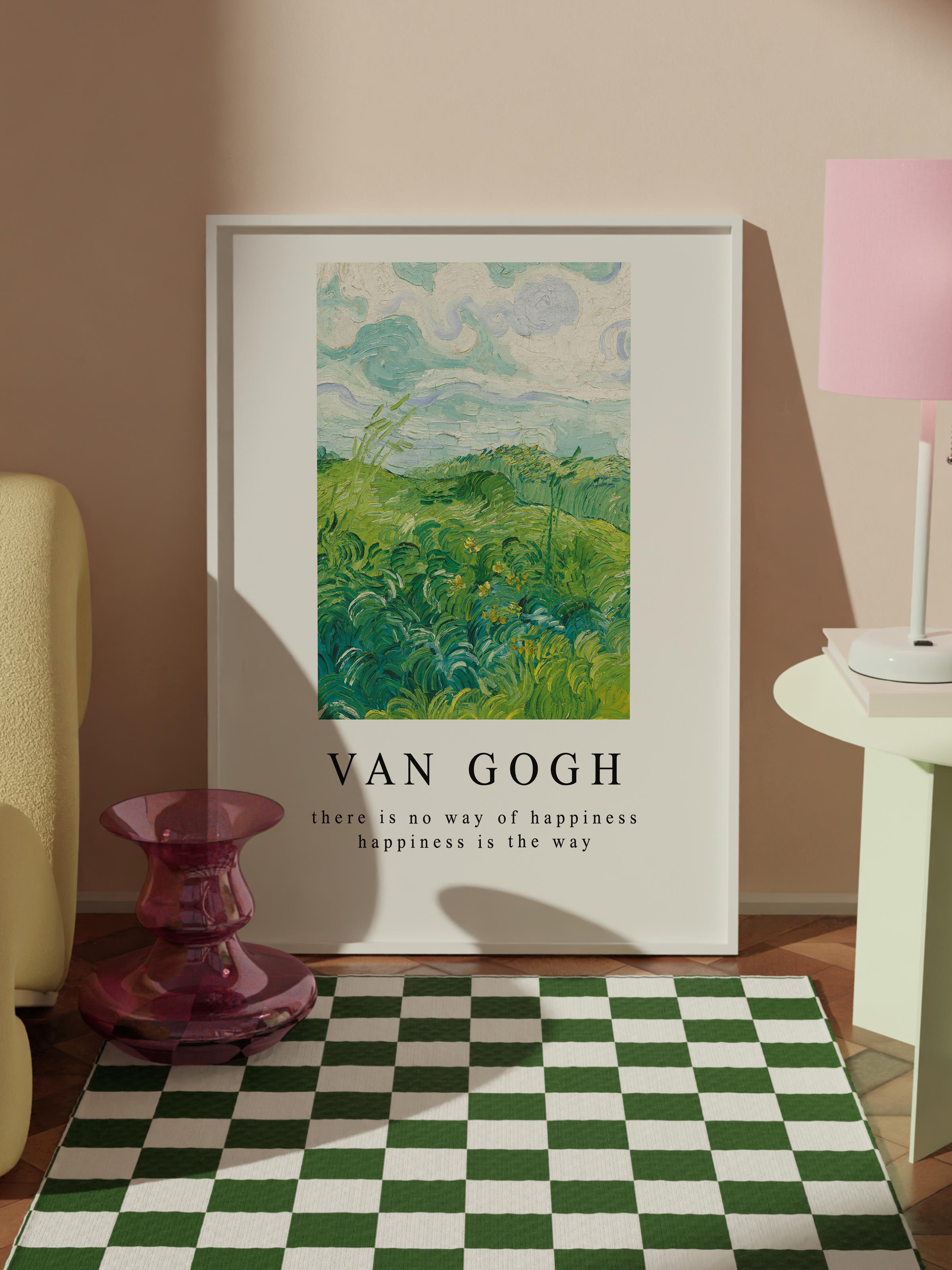 Van Gogh Tablo Seti, 3 Adet Beyaz Çerçeve ve Sanat Serisi Poster - Yatak Odası, Mutfak, Salon Dekoru