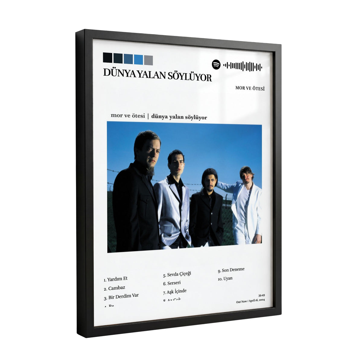 Modern Albüm Kapağı Tablosu – Siyah Çerçeve