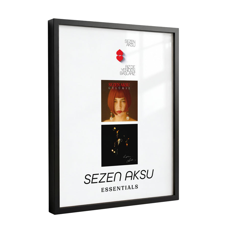 Beyaz Sanatçı Albümleri Tablosu – Siyah Çerçeve, Kişiye Özel Essentials Poster