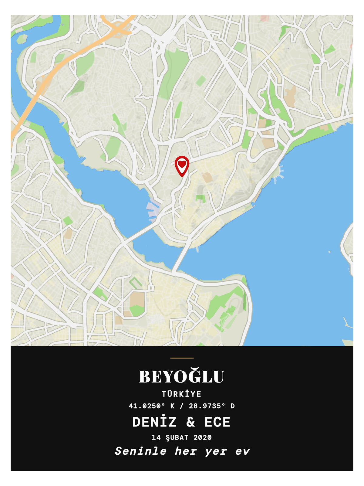 Klasik Doğa Anı Haritası Tablosu – örnek tasarım