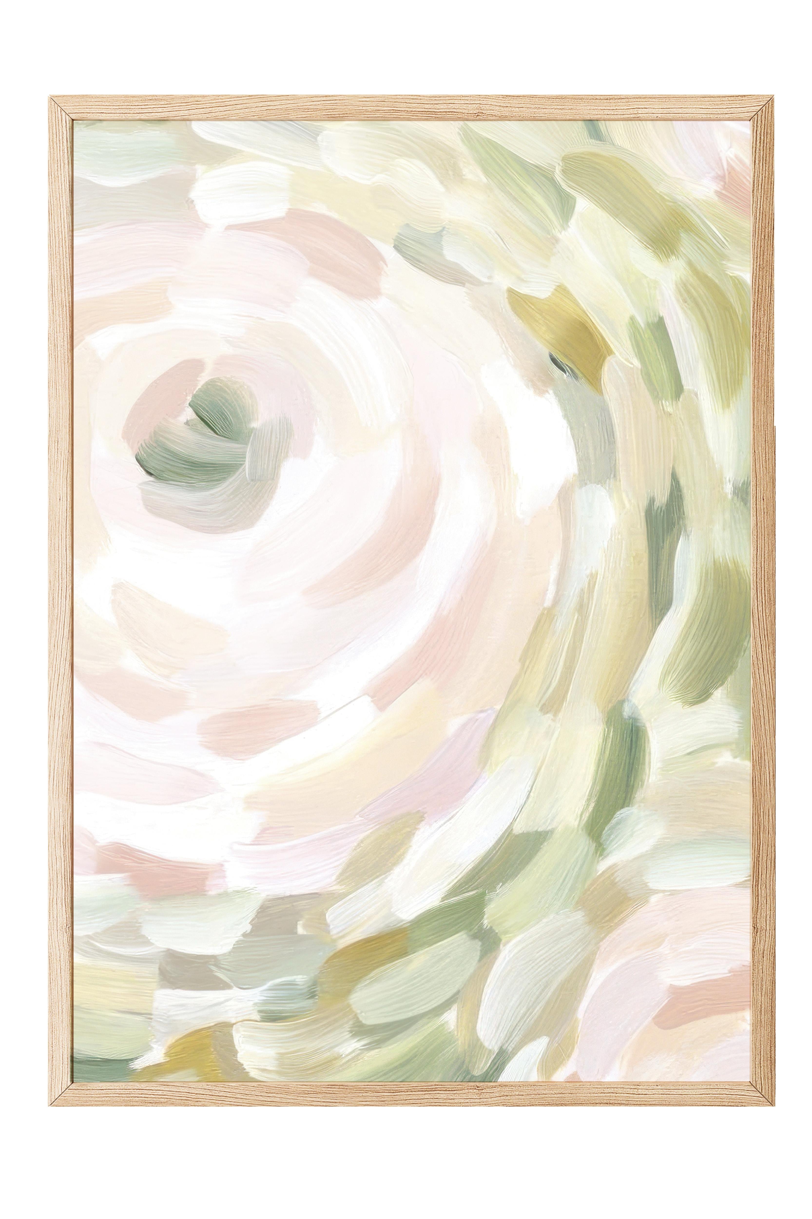 Abstract Spring Flowers Ahşap Çerçeveli Tablo, Duvar Tablosu Comfort Serisi NO:108546