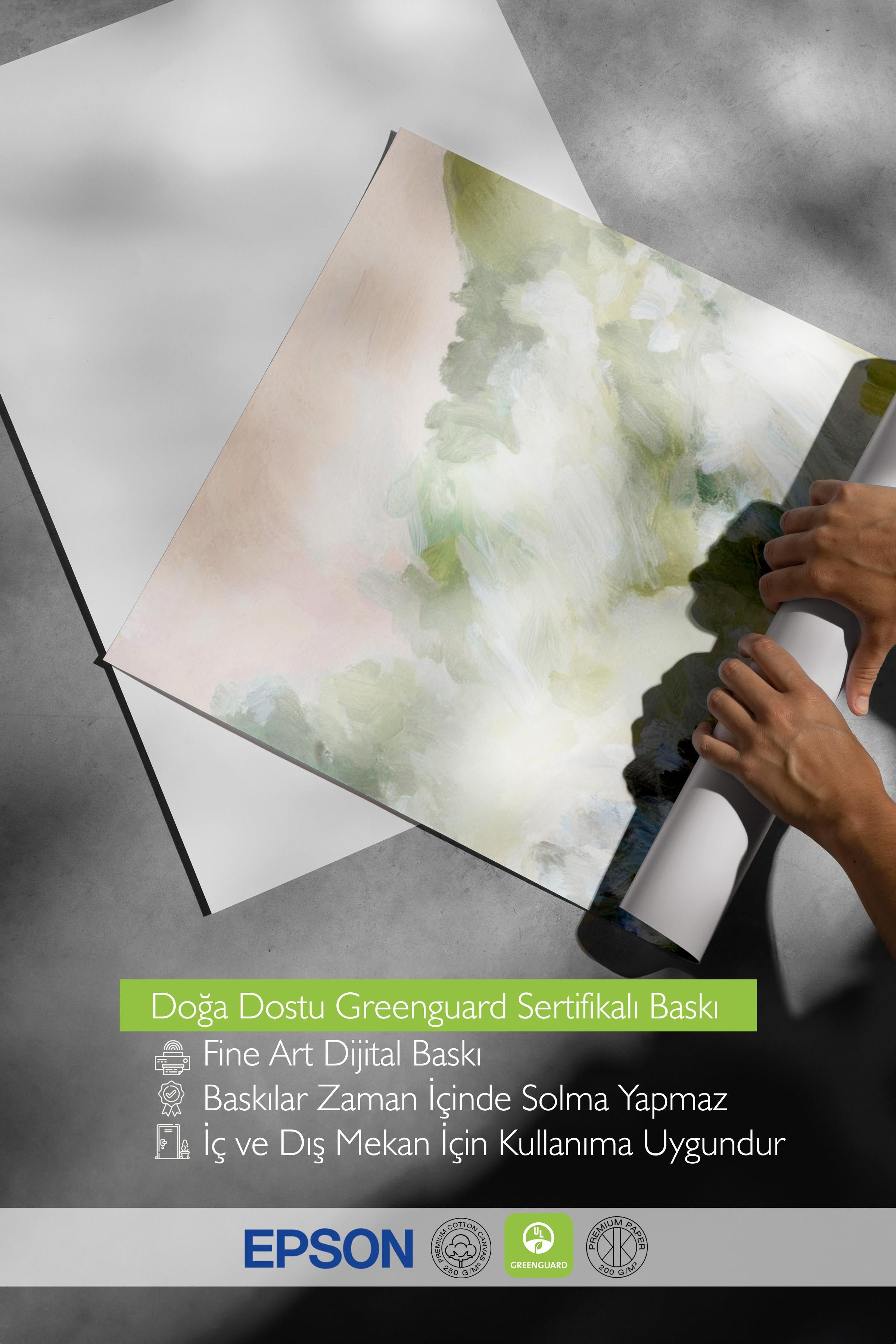 Abstract Spring Landscape Poster, Dikey Duvar Tablosu Comfort Serisi NO:108544