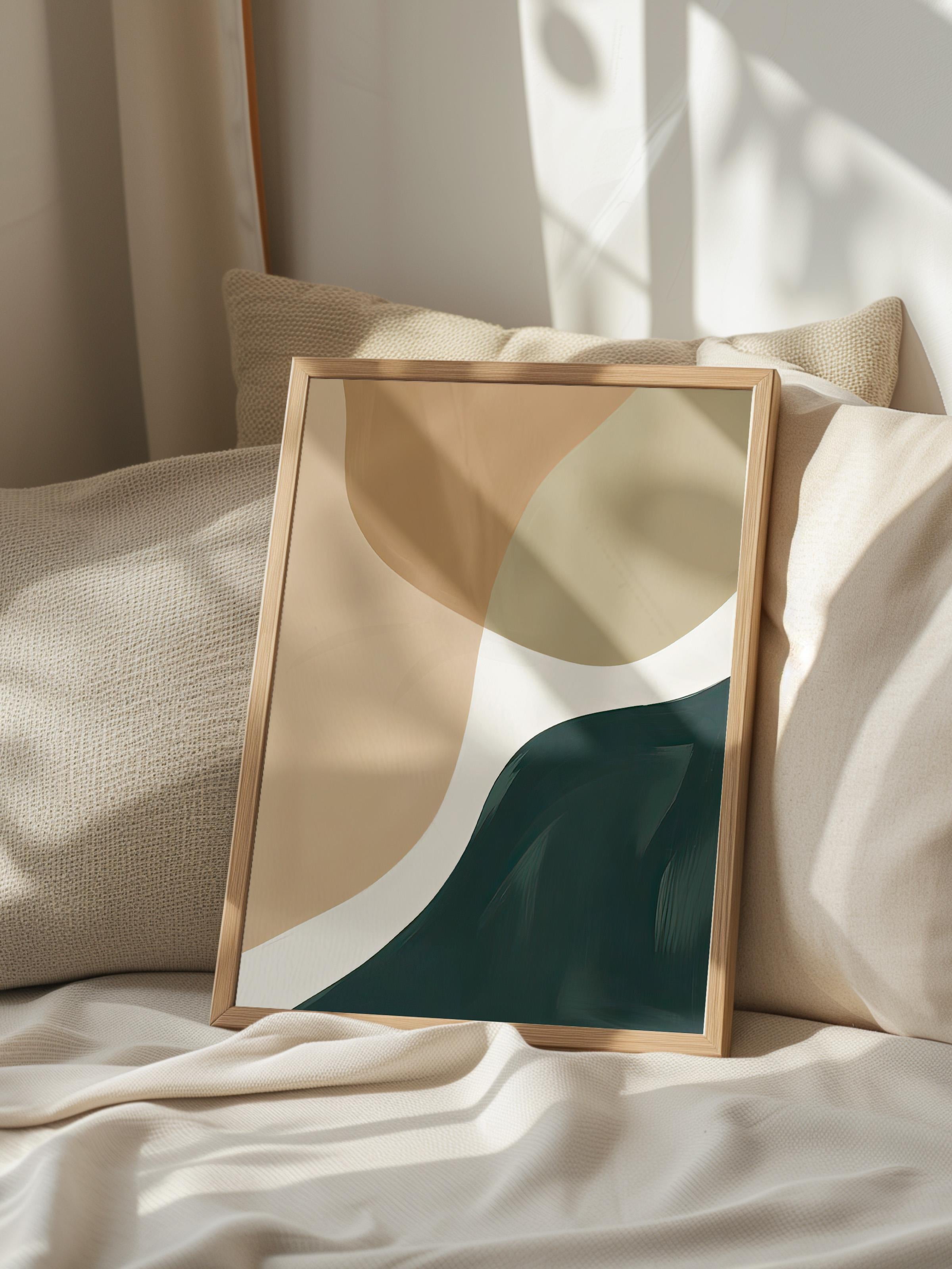 Abstract Watercolour Ahşap Çerçeveli Tablo, Duvar Tablosu Comfort Serisi NO:108331