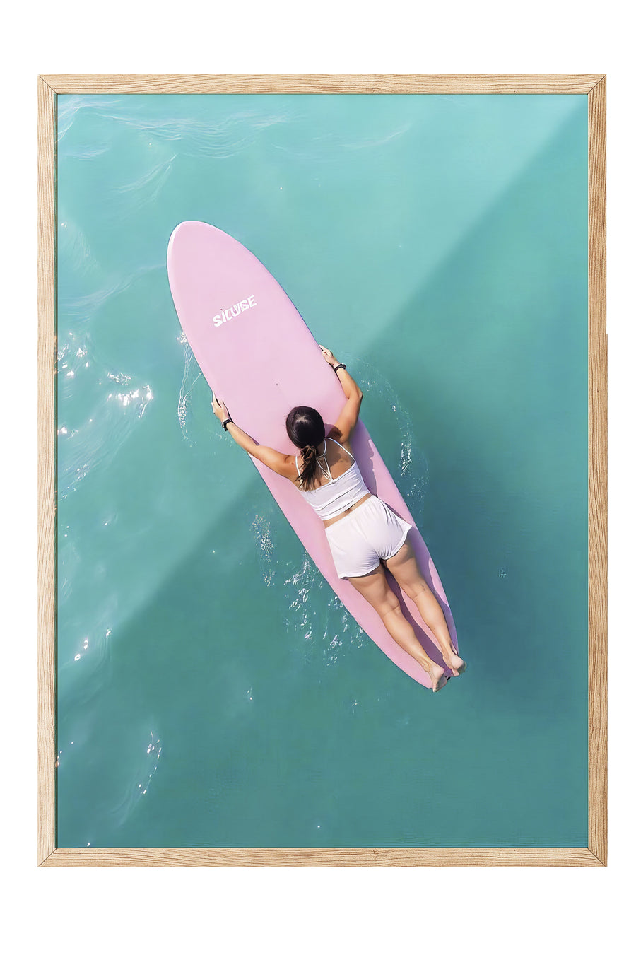 Paddleboarding Üzerinde Kişi Poster Poster – Ahşap Çerçeveli Tablo