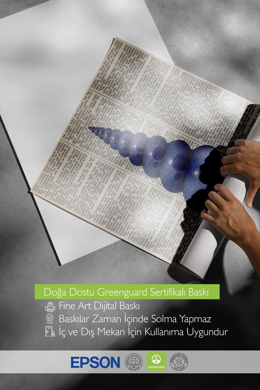 Deniz Kabuğu Üzerinde Metin Poster Poster – Ahşap Çerçeveli Tablo