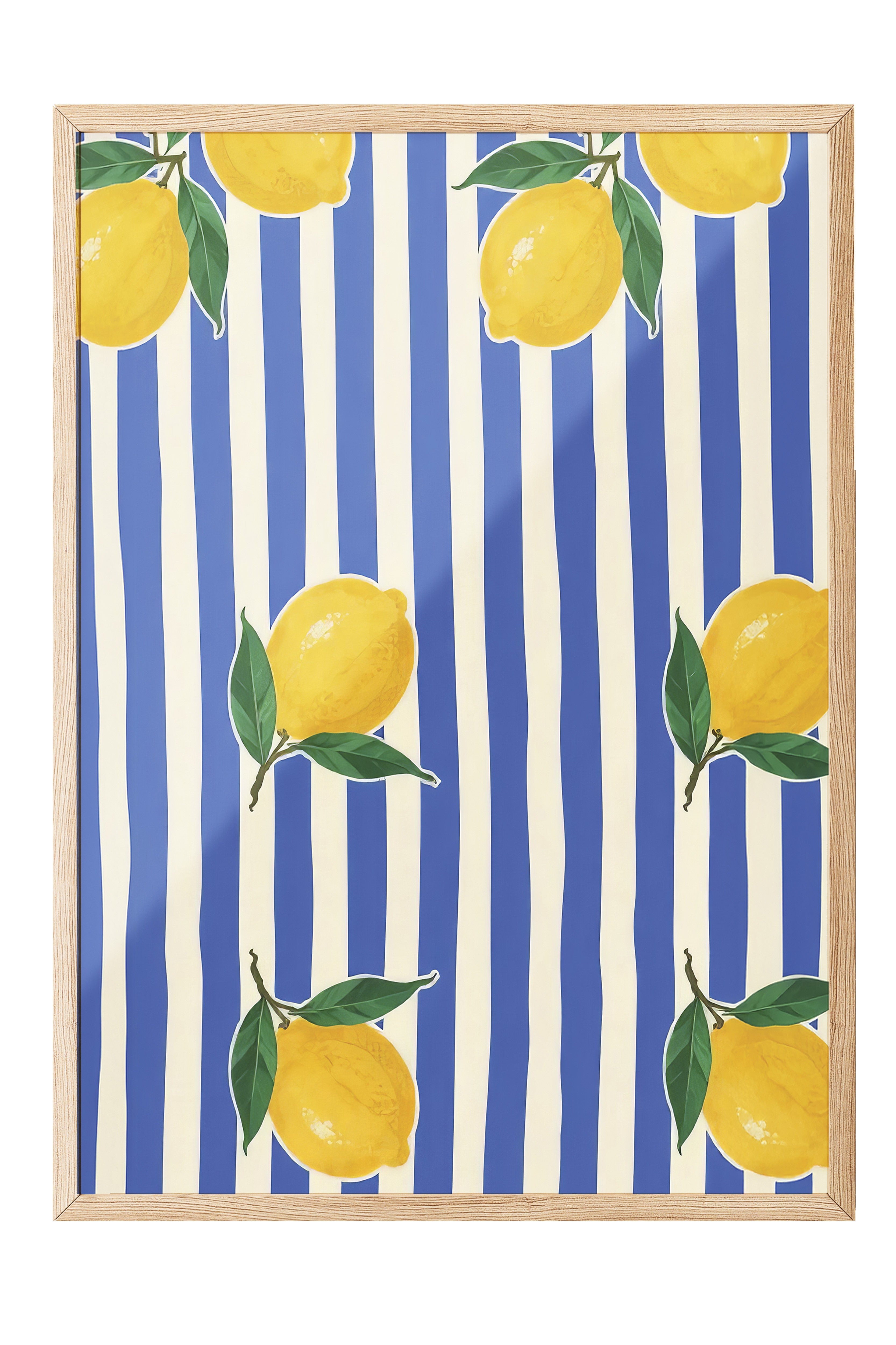 Ahşap Çerçeveli Poster, Limonlar, İllüstrasyon, Sarı Renk Poster, 2025 Yaz Seçkisi, NO:109540