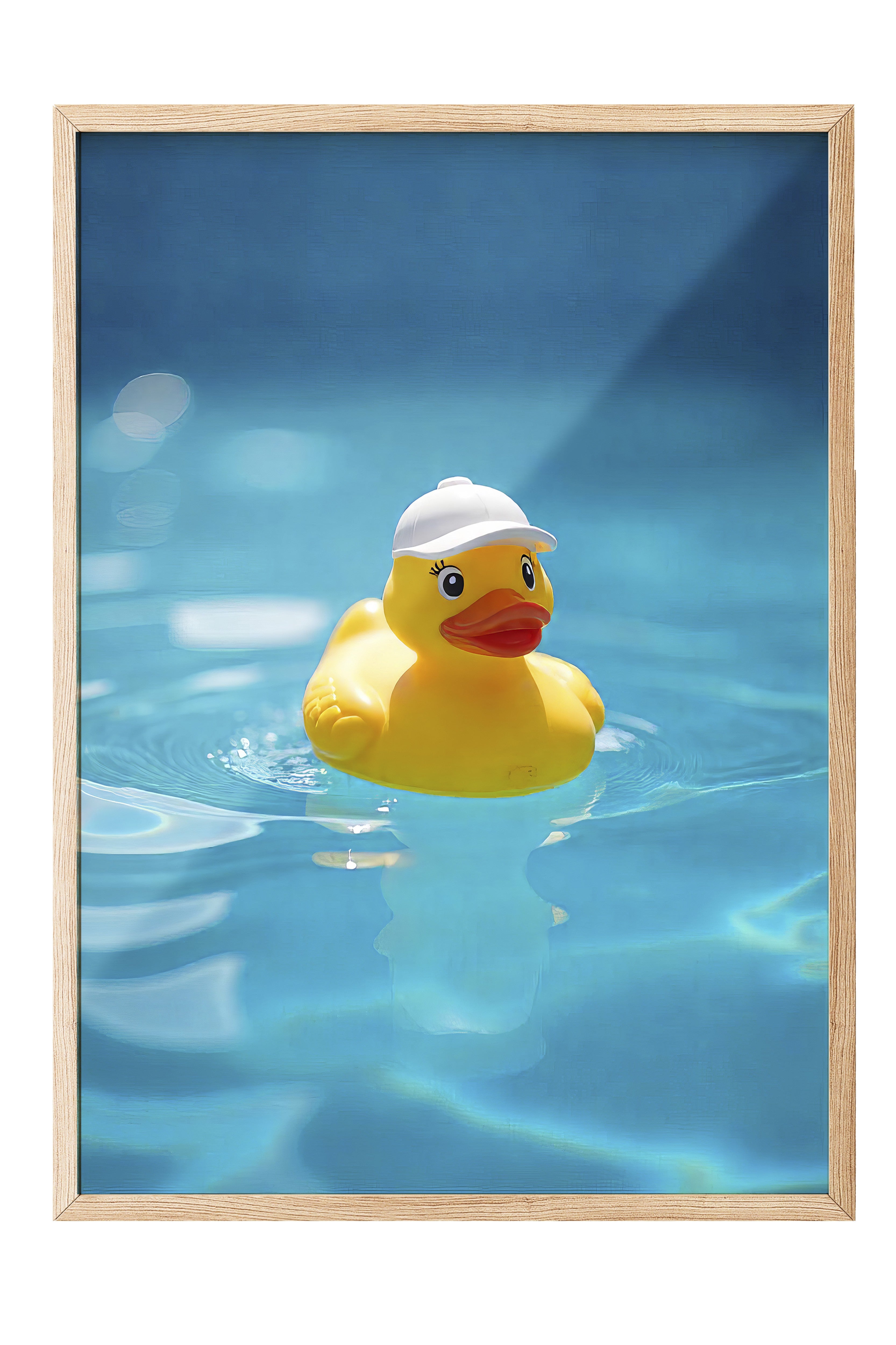 Ahşap Çerçeveli Poster, Sarı Ördek, Fotoğraf, Sarı Renk Poster, 2025 Yaz Seçkisi, NO:109615