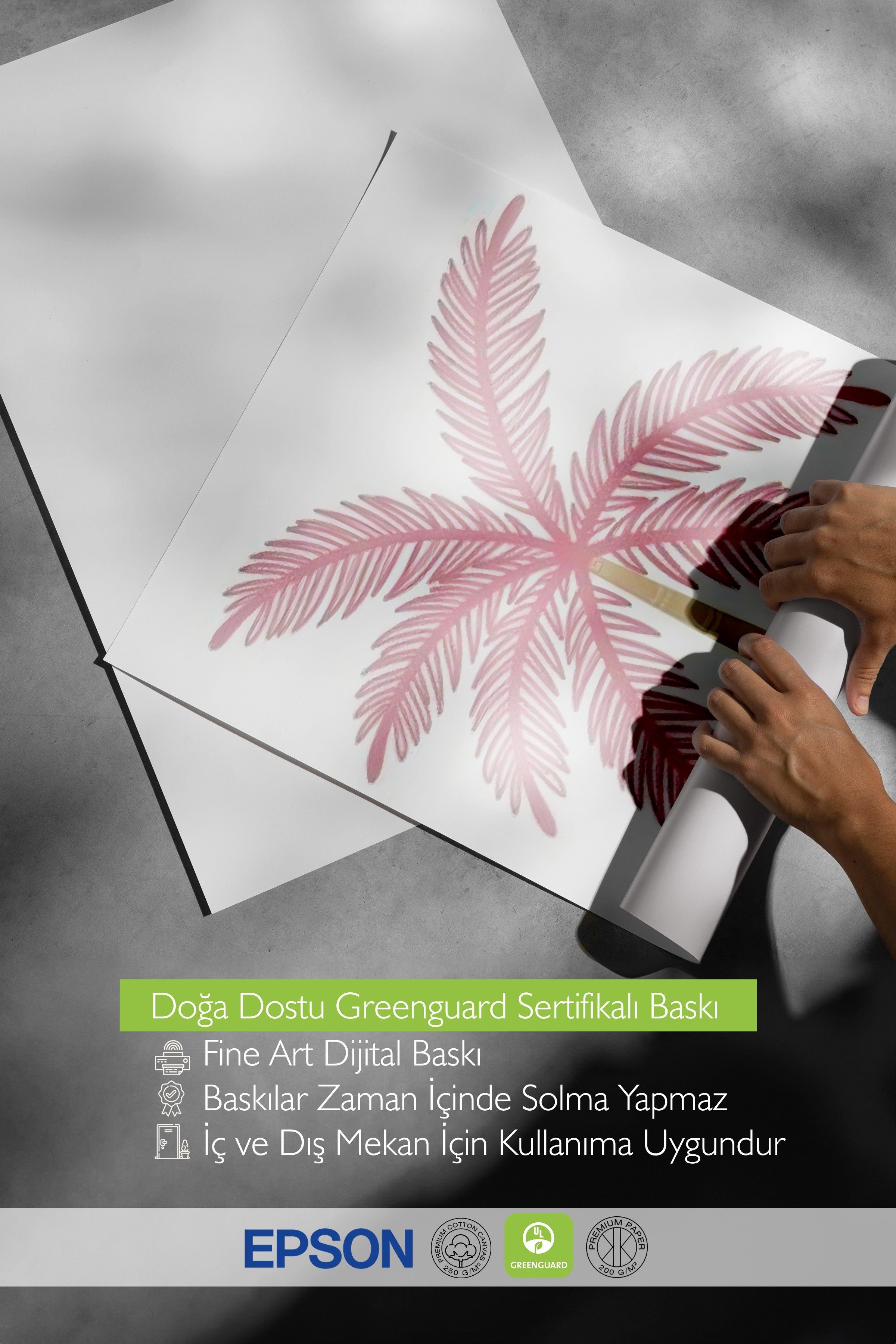 Ahşap Çerçeveli Poster Tablo, Pembe Palmiye Ağacı, İllüstrasyon, Pembe Renk Poster, 2025 Yaz Seçkisi, NO:109507