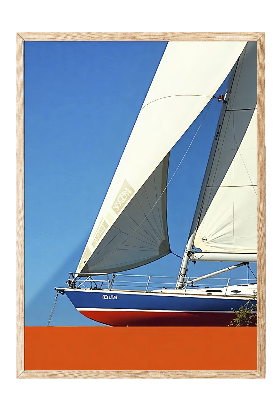 Yelkenli Gökyüzünde Poster Poster – Ahşap Çerçeveli Tablo