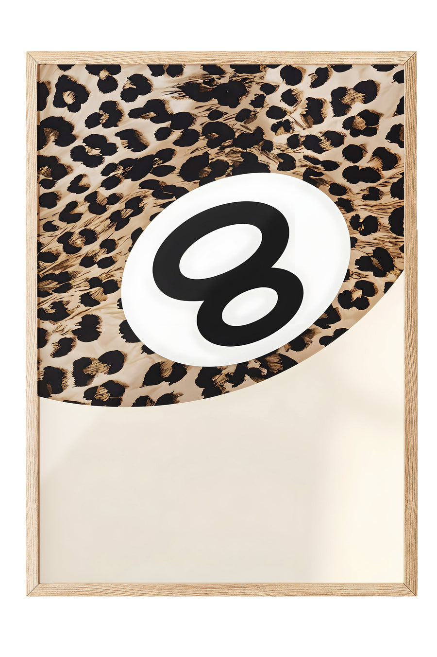 Leopar Desenli Sekiz Poster – Ahşap Çerçeveli Tablo