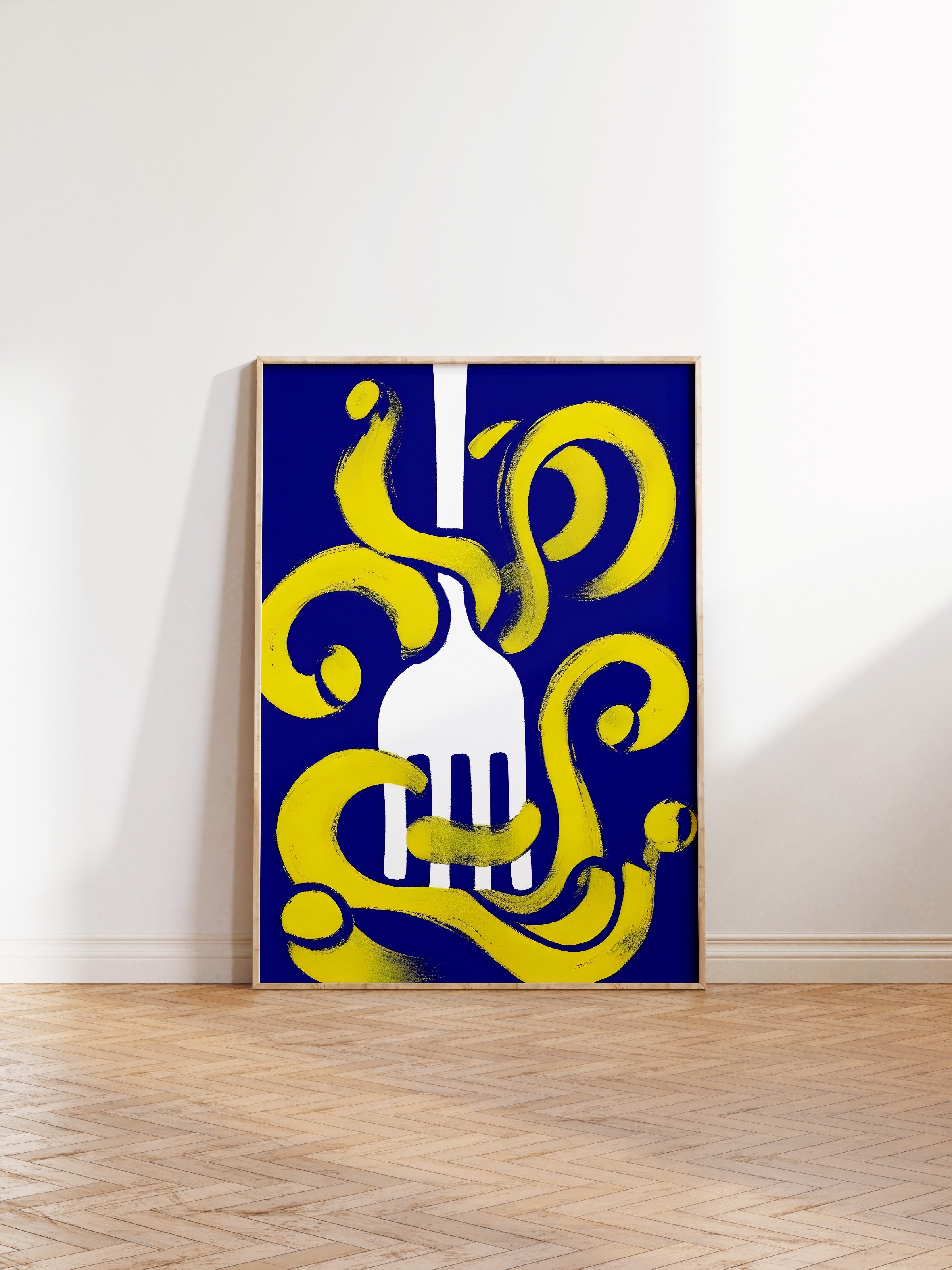 Ahşap Çerçeveli Tablo, Art of Fork, Comfort Serisi Mutfak Ahşap Tablo, NO:109135
