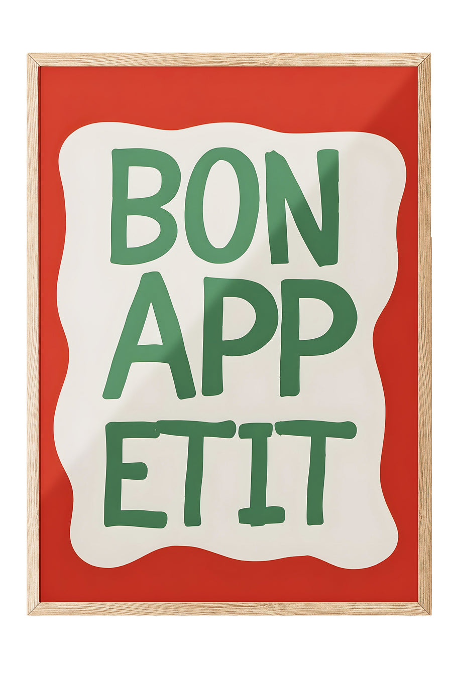 Farklı Tonlarda BON APPETIT Poster – Ahşap Çerçeveli Tablo