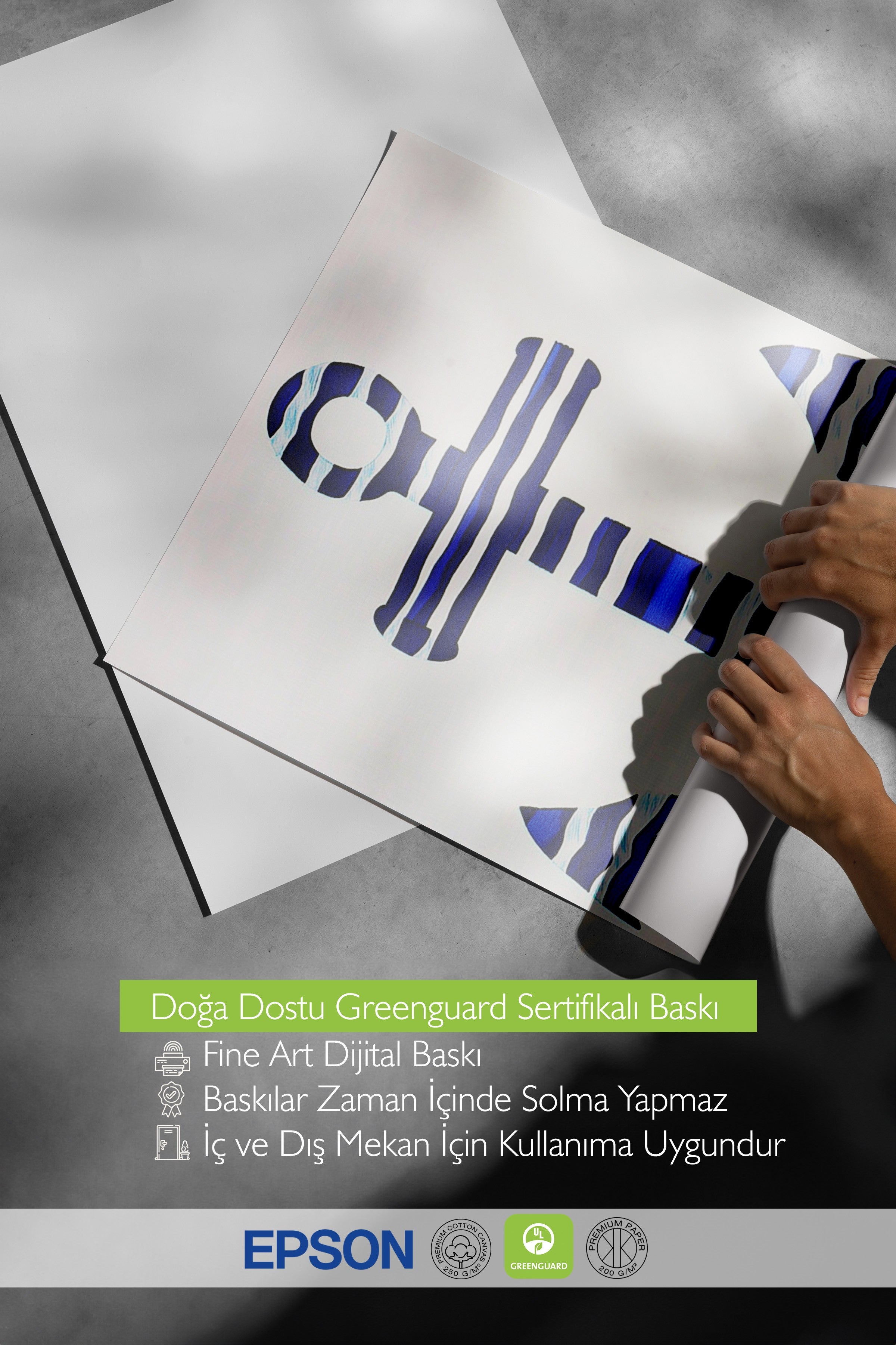 Ahşap Çerçeveli Tablo, Çapa, Düz İllüstrasyon, Minimalist, Mavi, Beyaz Renk Poster, 2025 Yaz Seçkisi, NO:109816