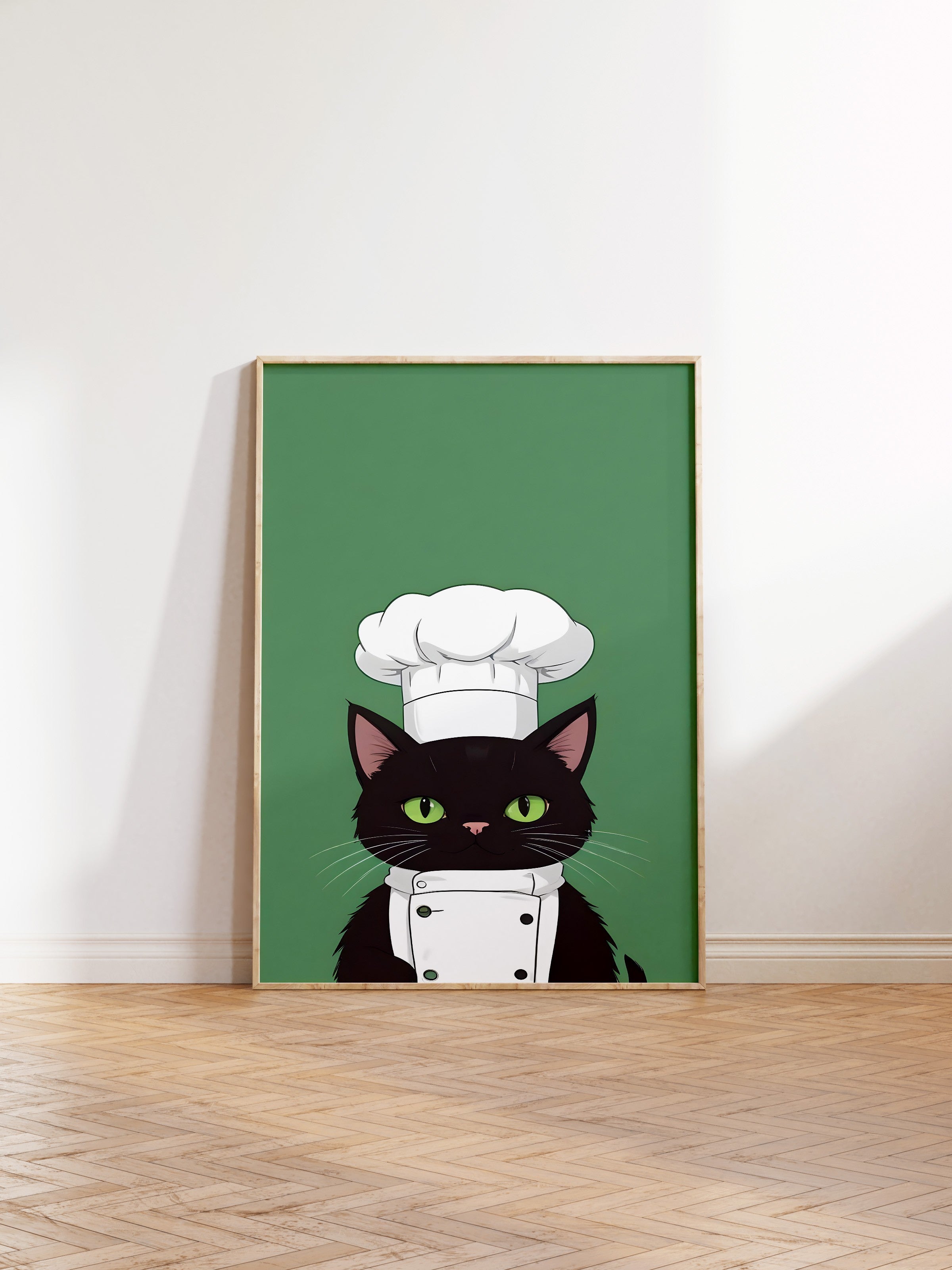 Ahşap Çerçeveli Tablo, Chef Cat, Comfort Serisi Mutfak Ahşap Tablo, NO:109147