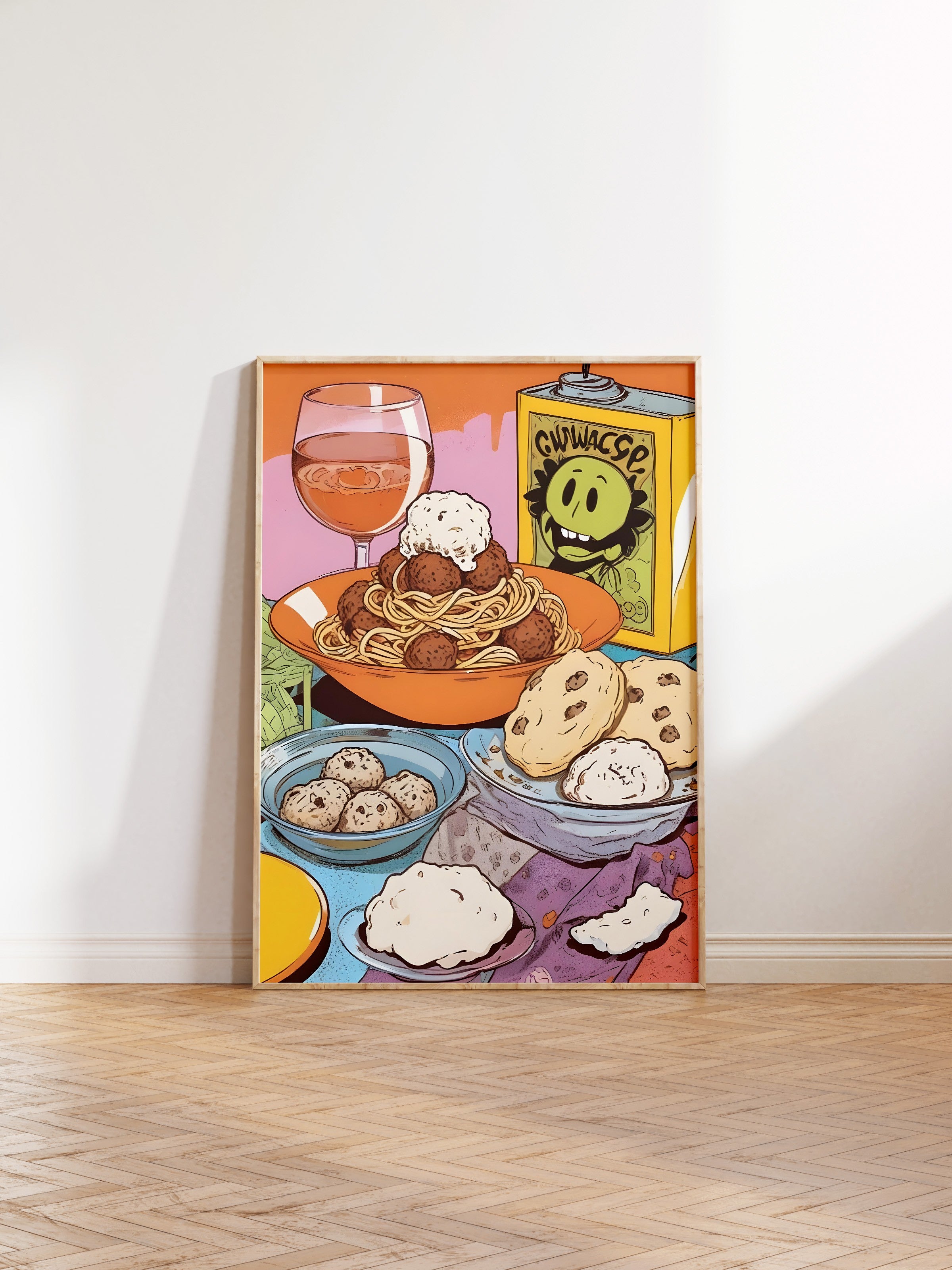 Ahşap Çerçeveli Tablo, Cookies, Comfort Serisi Mutfak Ahşap Tablo, NO:109146