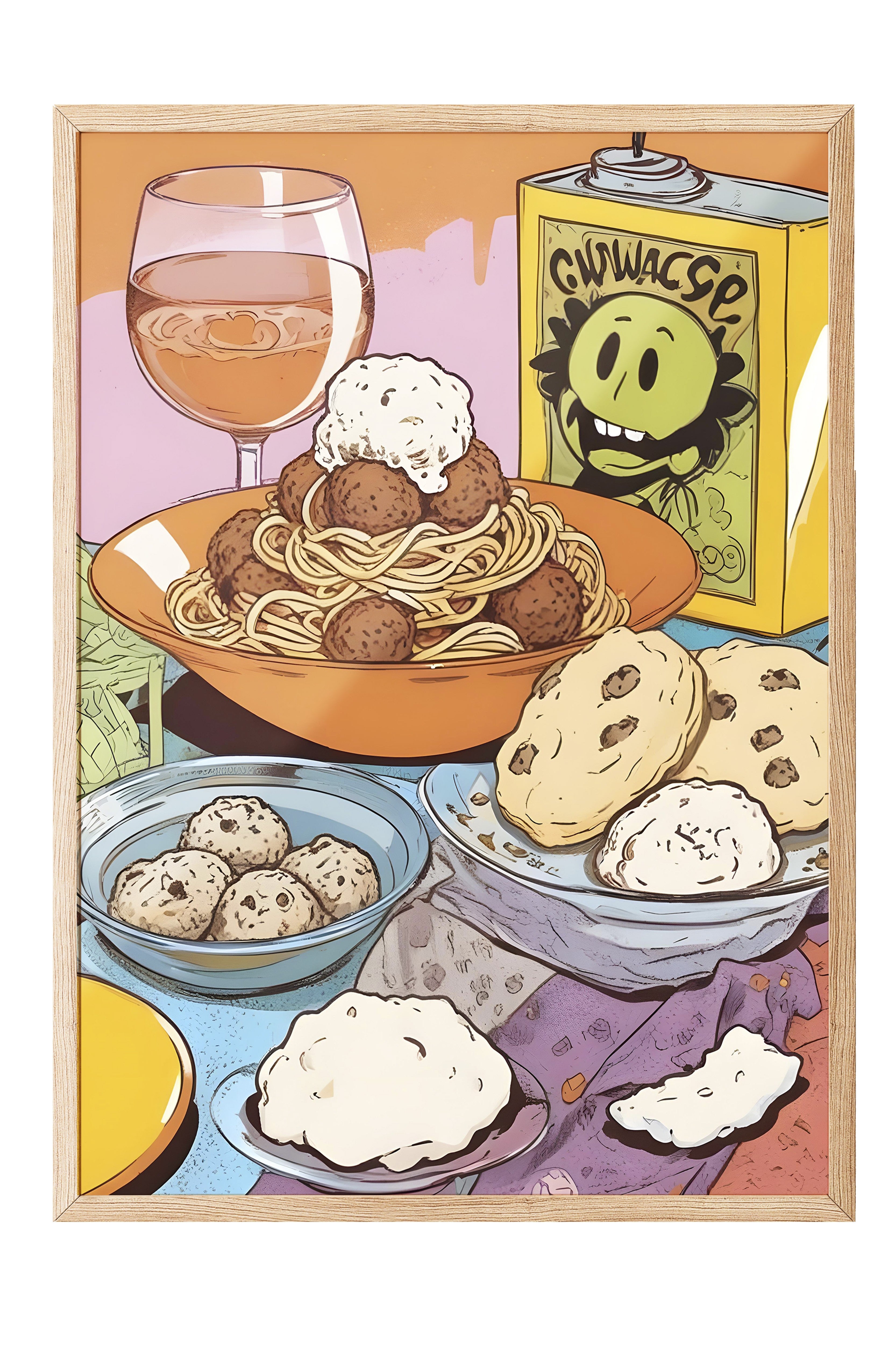Ahşap Çerçeveli Tablo, Cookies, Comfort Serisi Mutfak Ahşap Tablo, NO:109146
