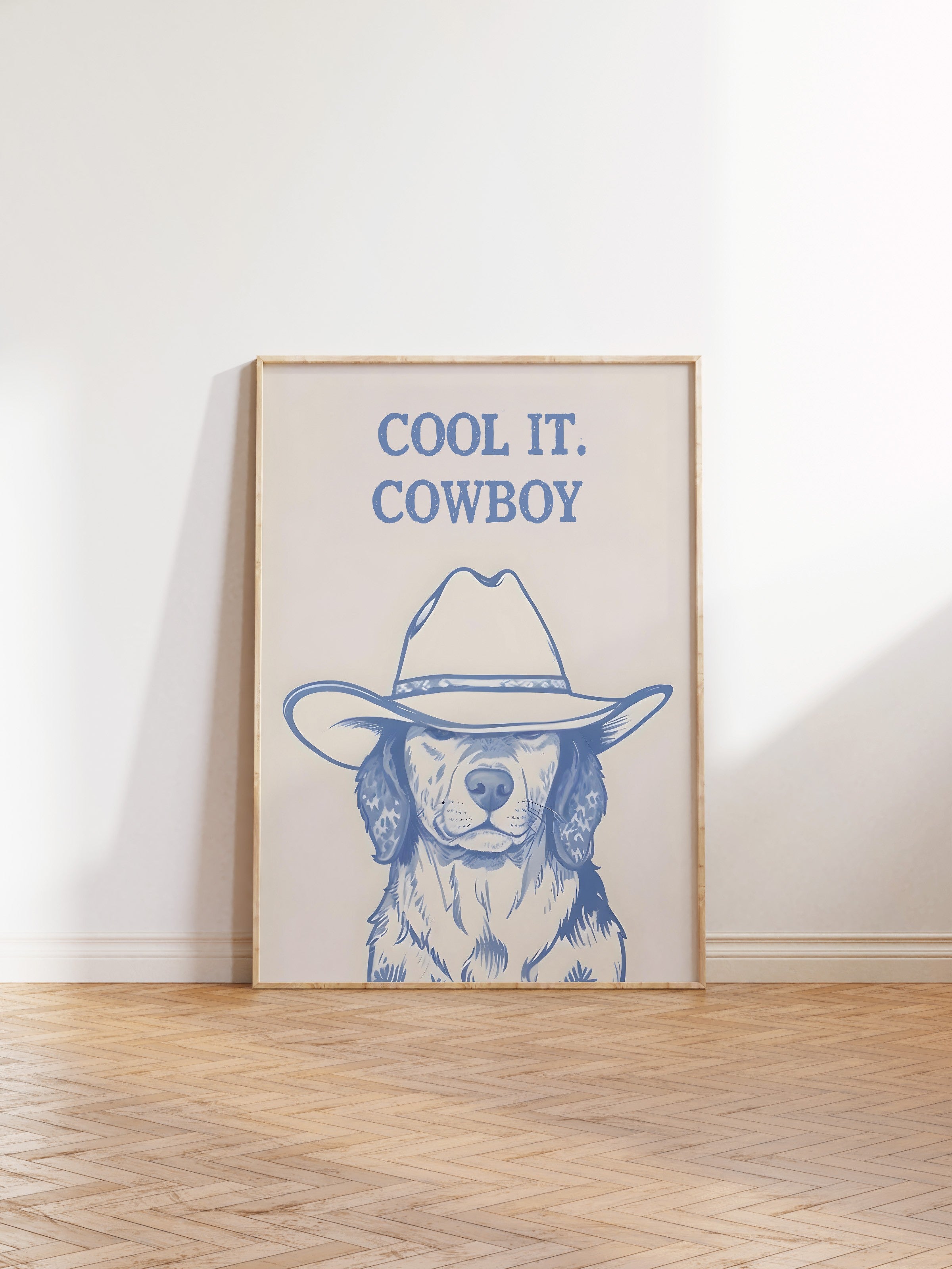 Ahşap Çerçeveli Tablo, Cool it Cowboy , Comfort Serisi Poster ve Ahşap Tablo, NO:108930