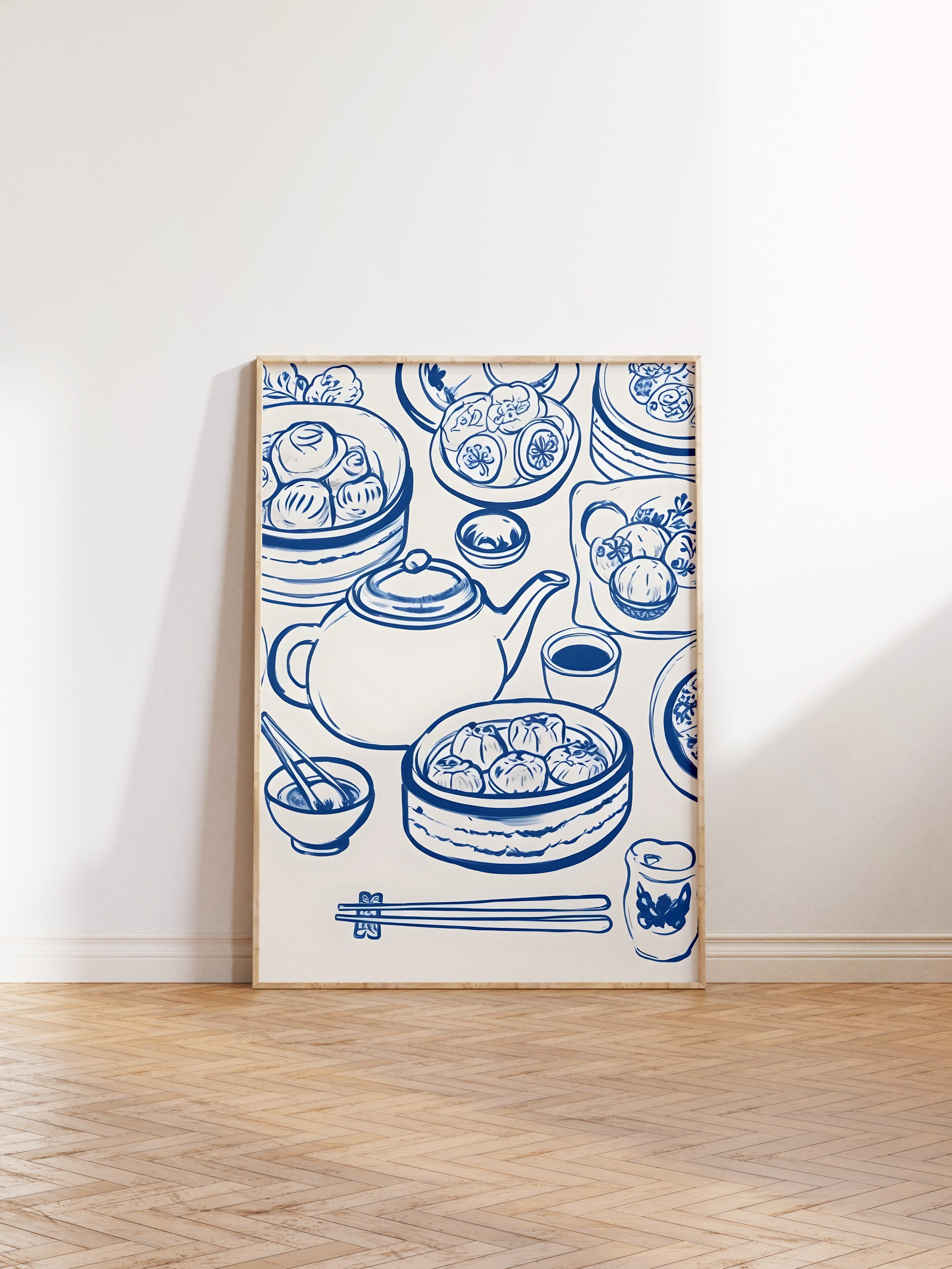 Ahşap Çerçeveli Tablo, Dumpling Table, Comfort Serisi Mutfak Ahşap Tablo, NO:109119